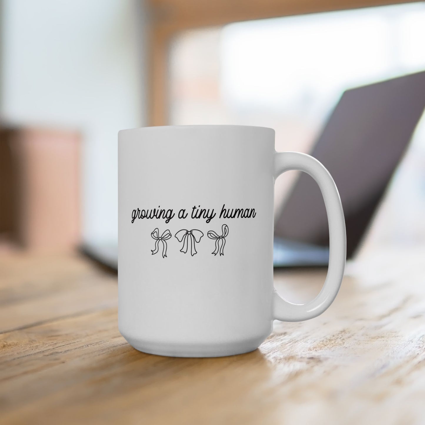- "Growing Human" Cute Cactus Pregnancy Announcement Coffee Cup (11oz, 15oz)