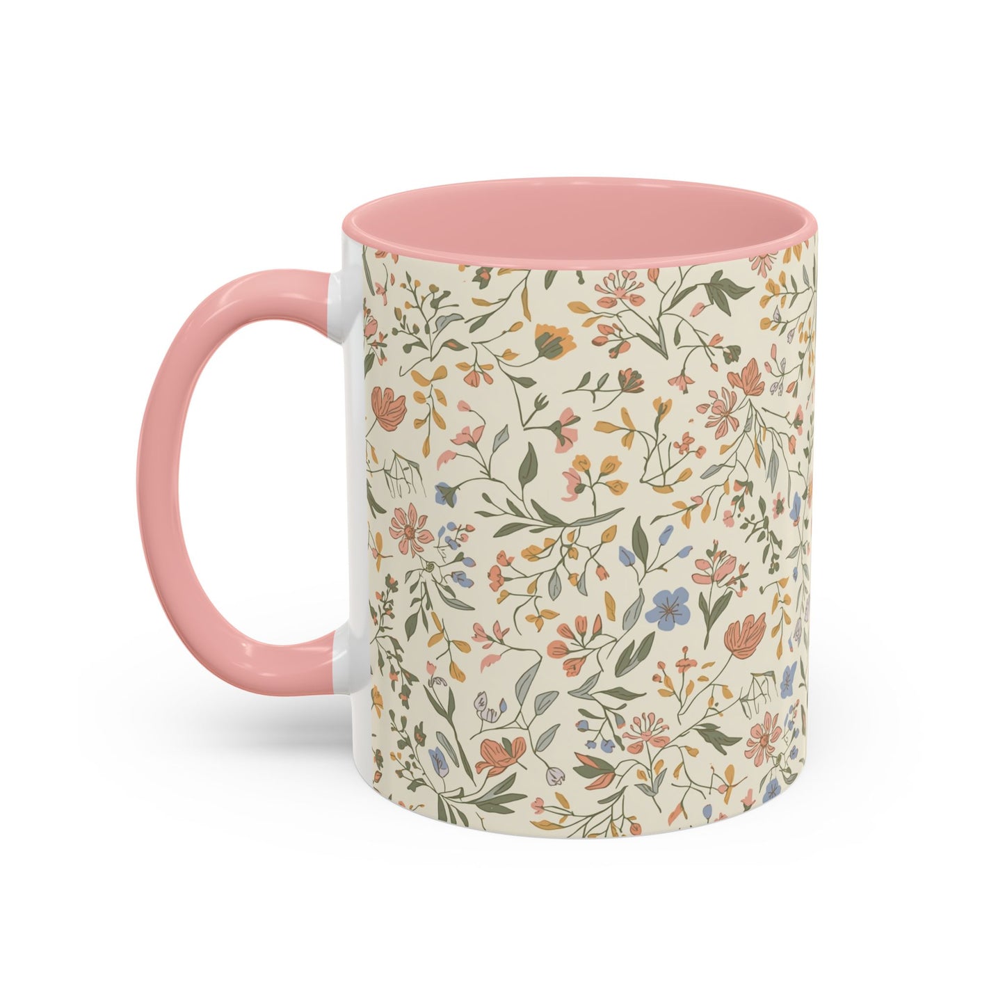 Floral Vintage Accent Coffee Mug  11/15oz