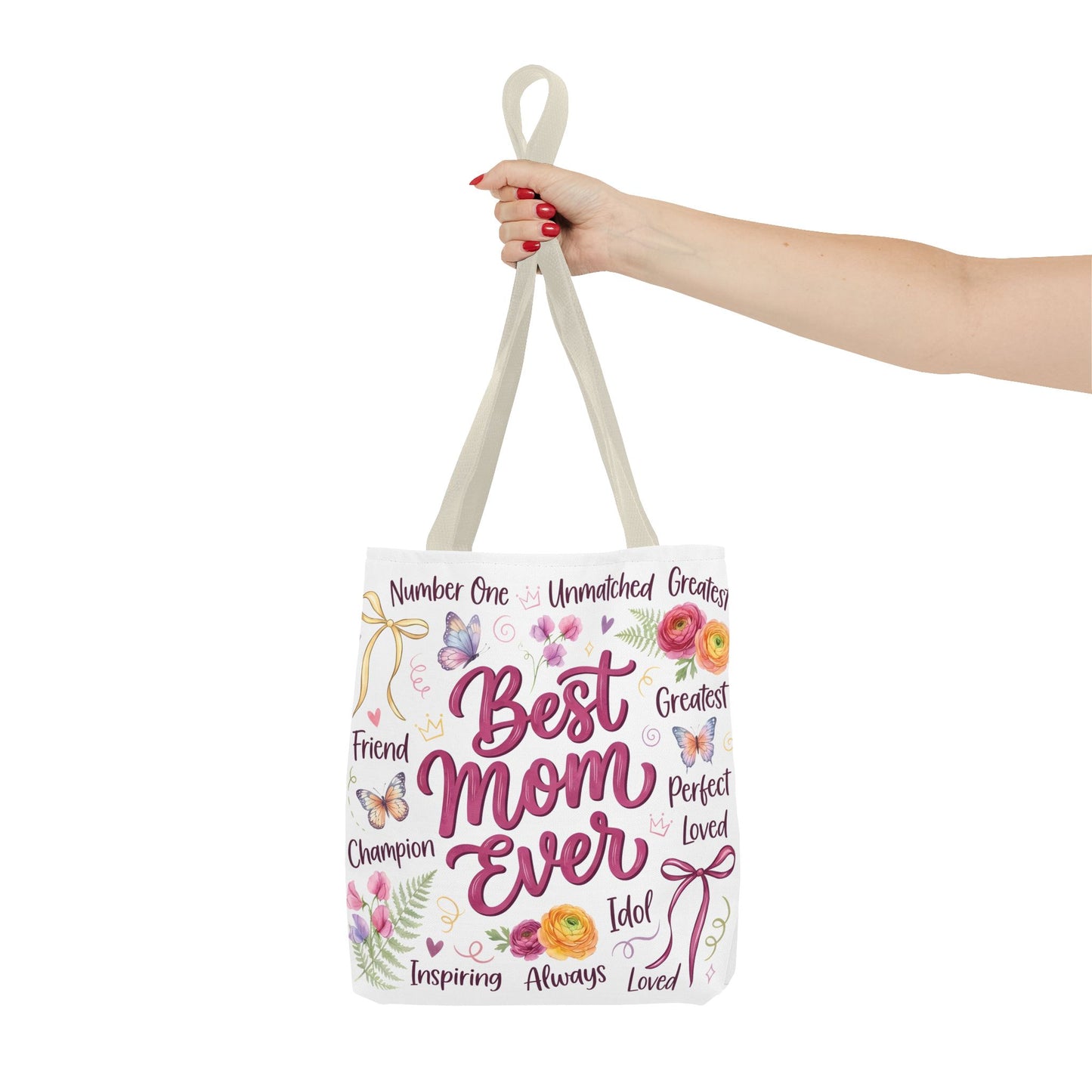 Best Mom Ever Tote Bag — Floral Mother's Day Gift Tote
