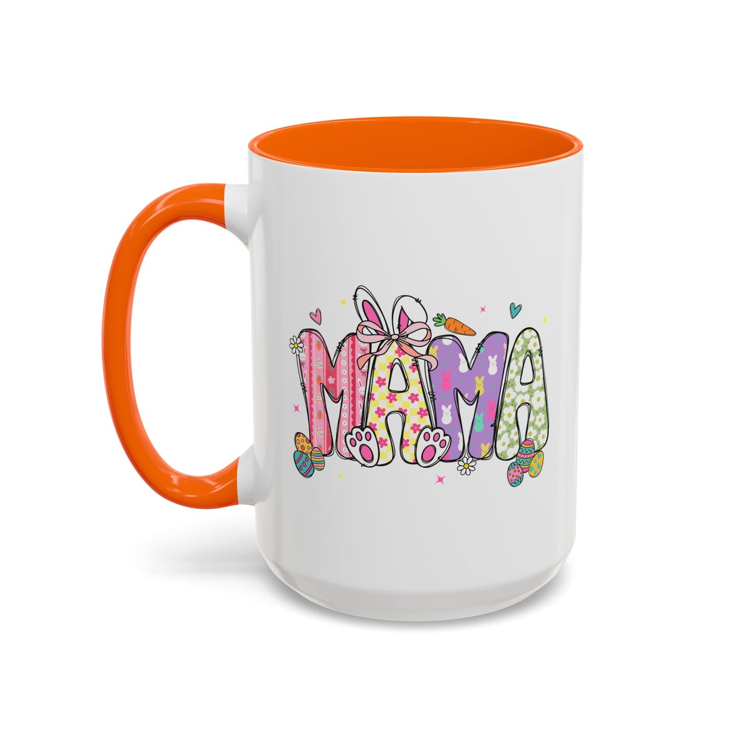 Cute Pastel Bunny & Floral Accent  Mug (11/15oz)