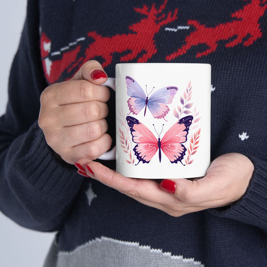 Butterfly Bliss Ceramic Mug (11oz, 15oz)