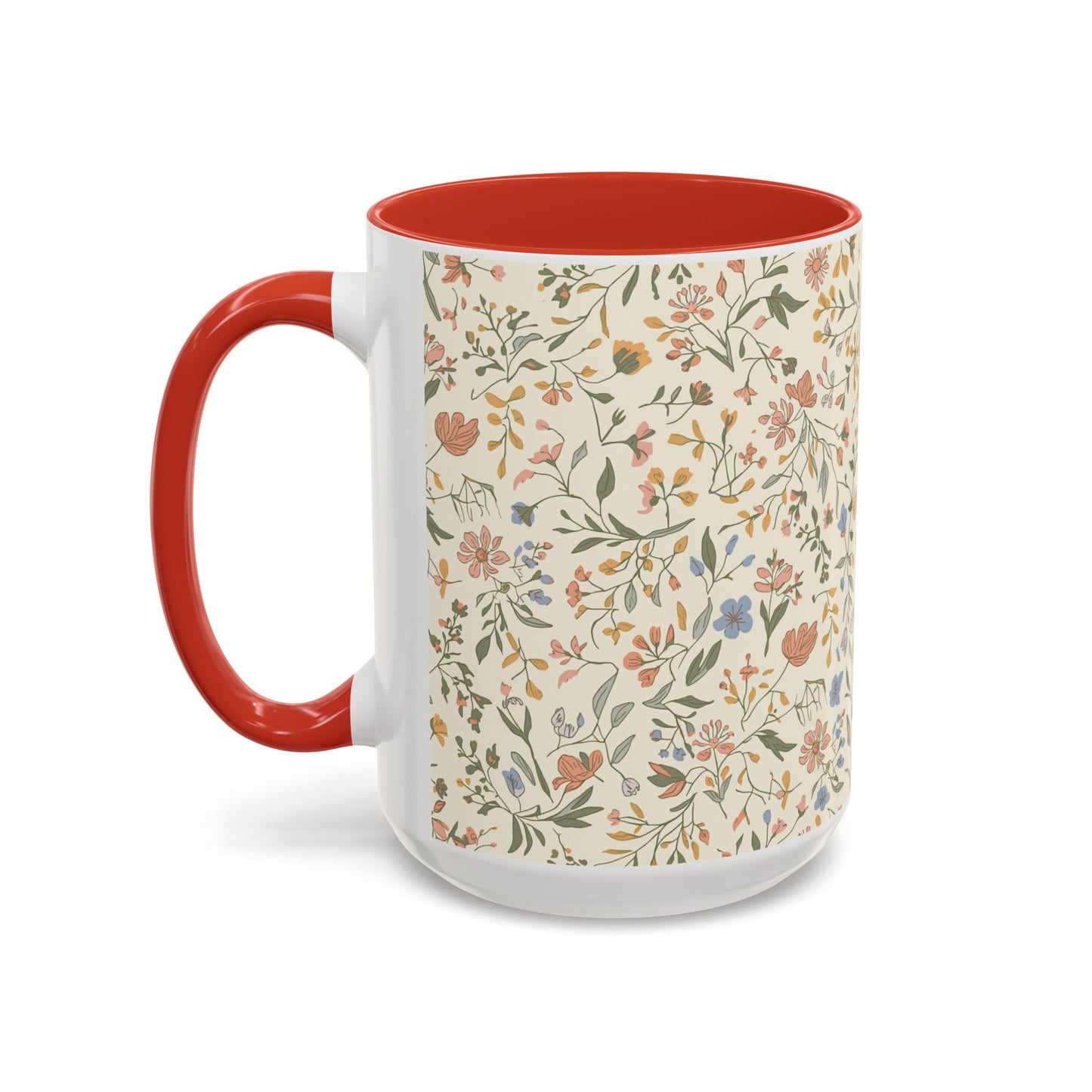 Floral Vintage Accent Coffee Mug  11/15oz