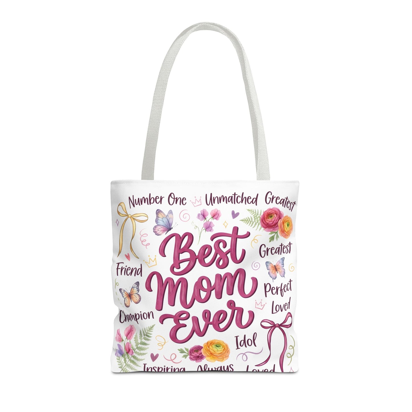 Best Mom Ever Tote Bag — Floral Mother's Day Gift Tote