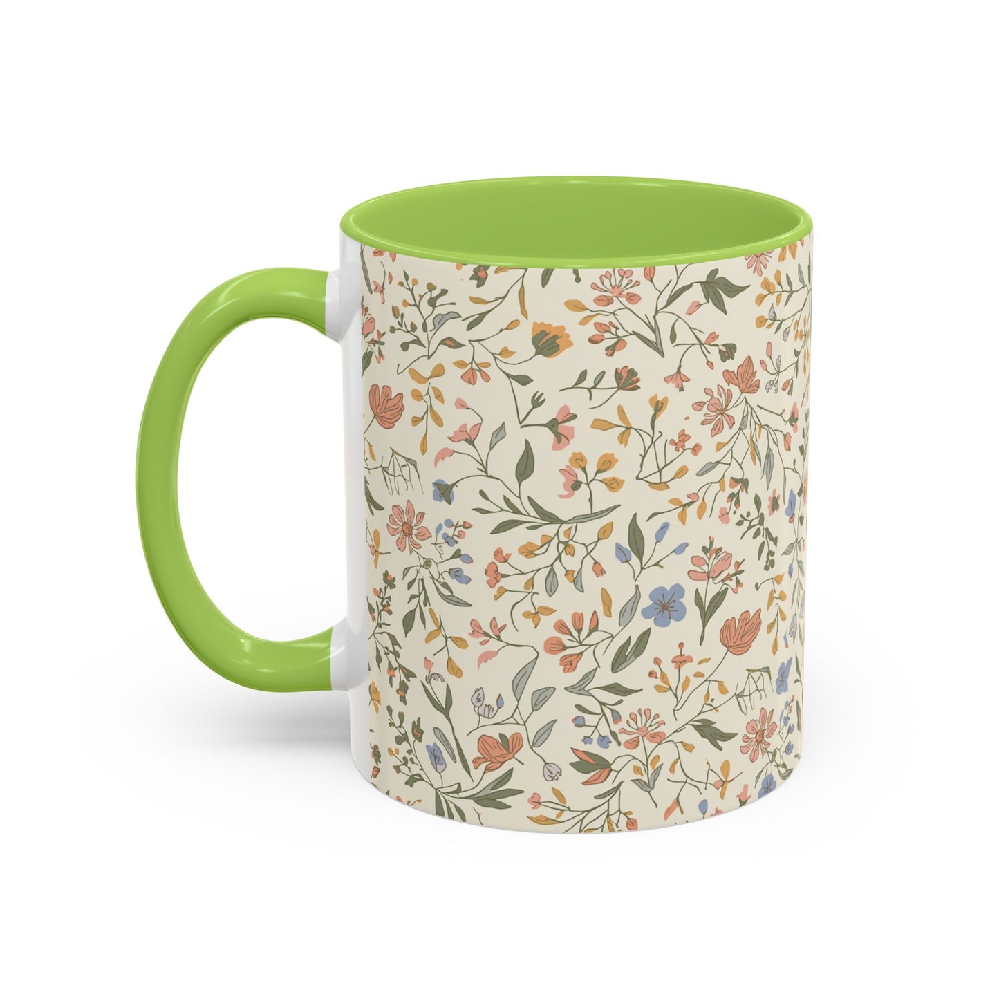 Floral Vintage Accent Coffee Mug  11/15oz
