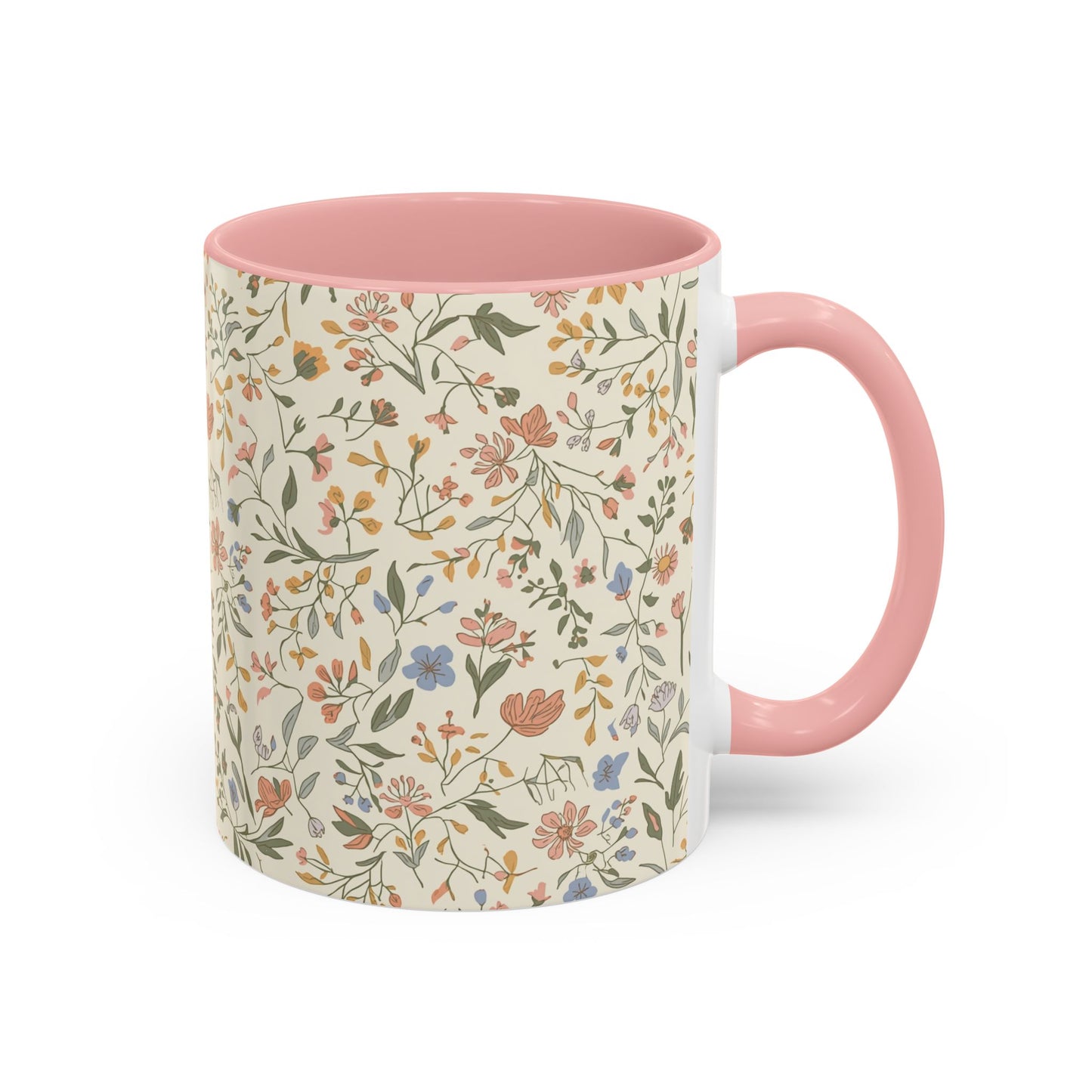 Floral Vintage Accent Coffee Mug  11/15oz