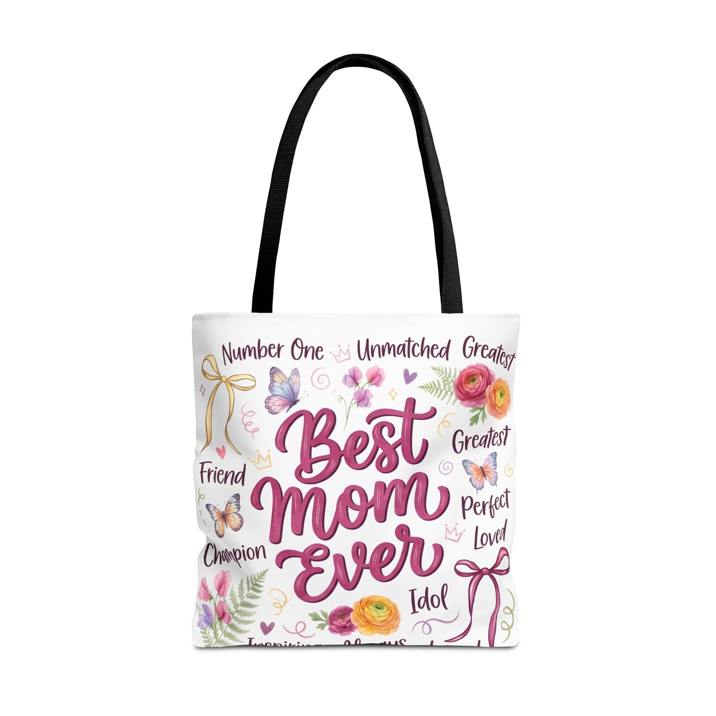 Best Mom Ever Tote Bag — Floral Mother's Day Gift Tote
