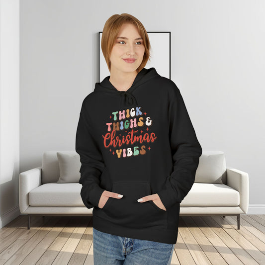 Christmas Vibes Hoodie — "Thick Things Christmas Vibes" Festive Holiday Pullover