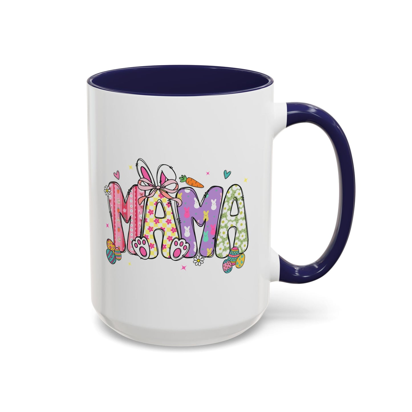 Cute Pastel Bunny & Floral Accent  Mug (11/15oz)