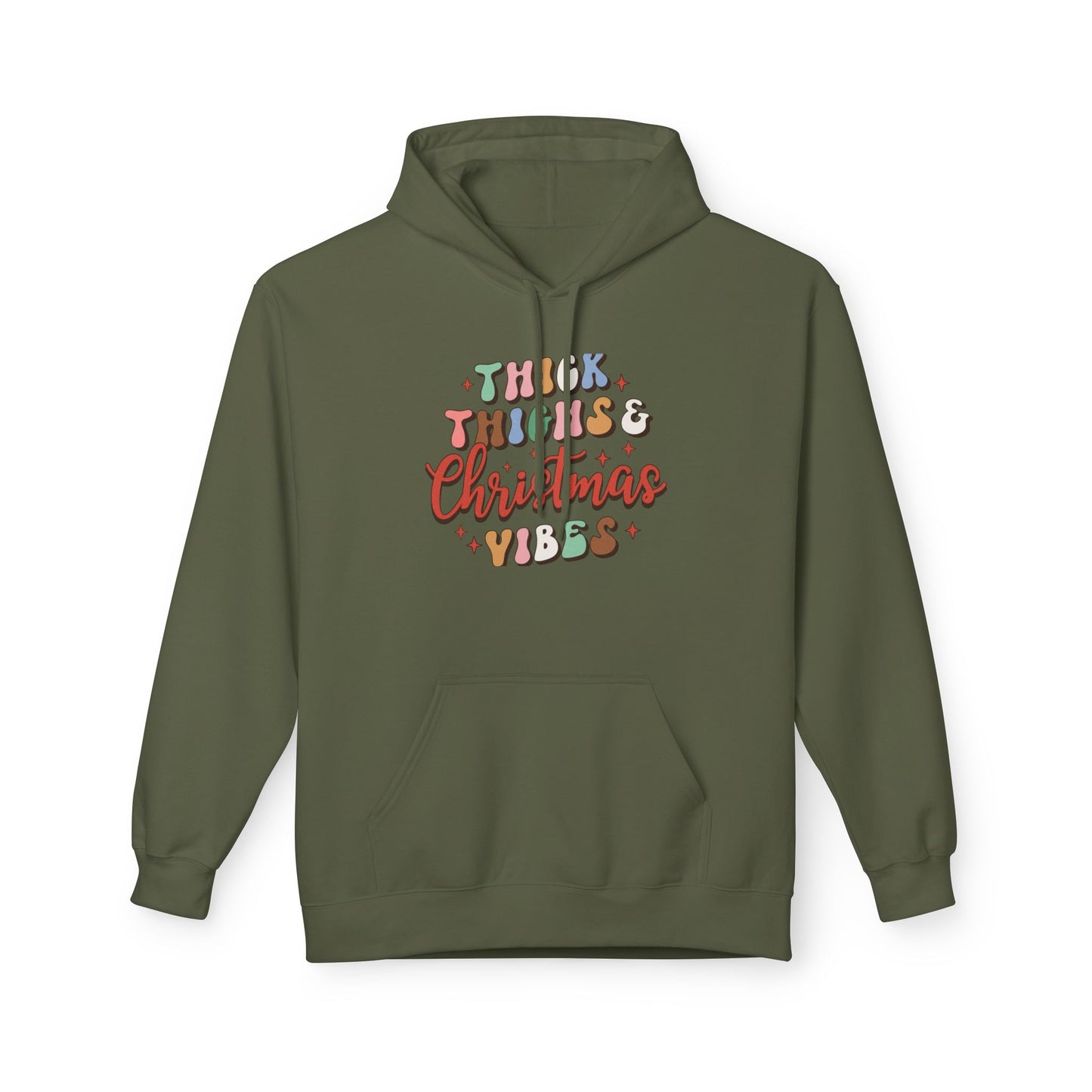 Christmas Vibes Hoodie — "Thick Things Christmas Vibes" Festive Holiday Pullover