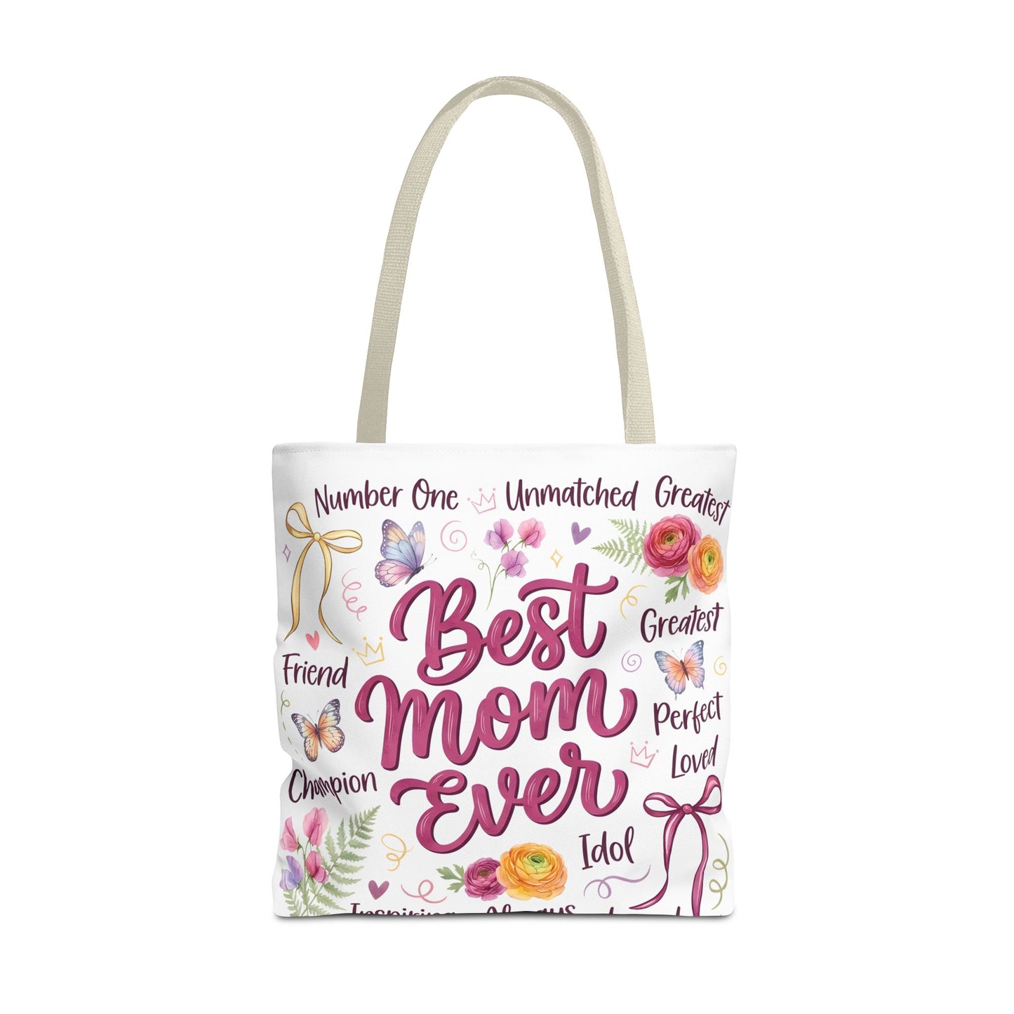 Best Mom Ever Tote Bag — Floral Mother's Day Gift Tote