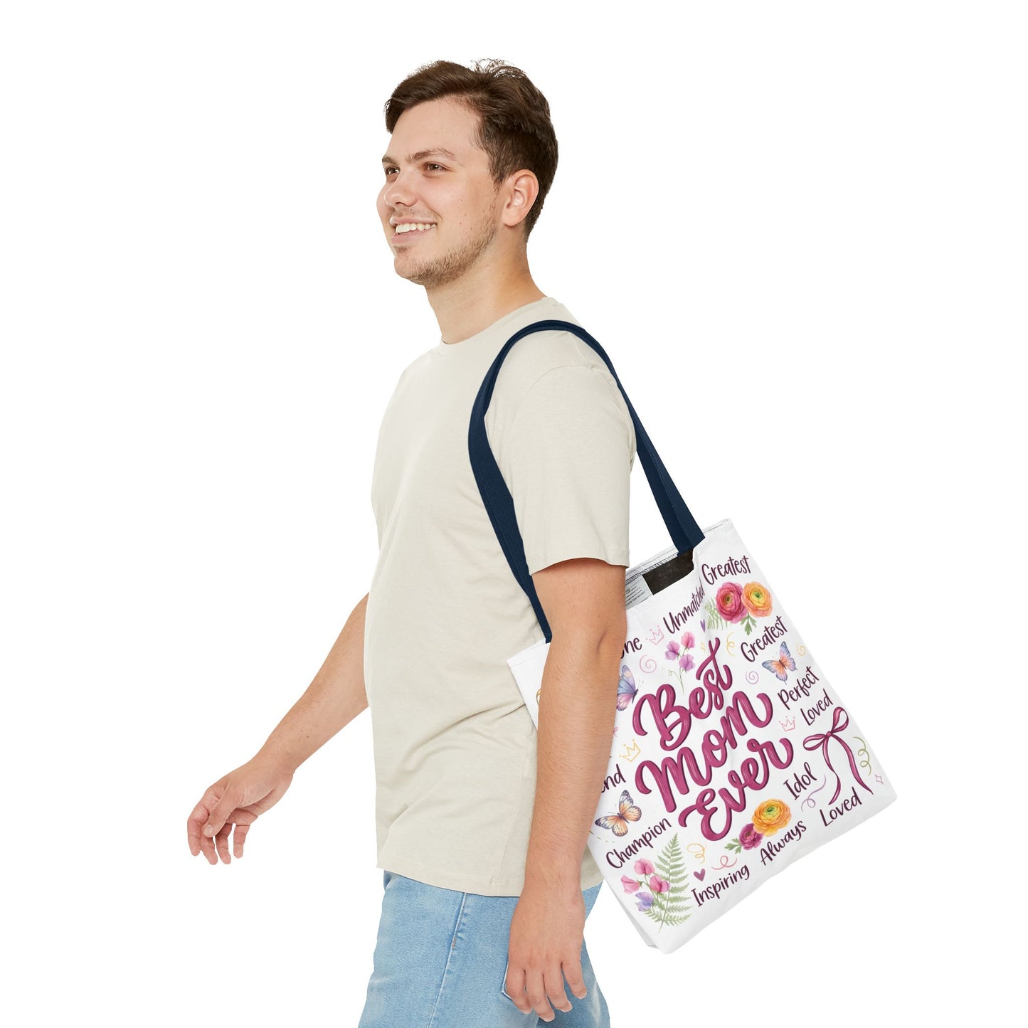 Best Mom Ever Tote Bag — Floral Mother's Day Gift Tote