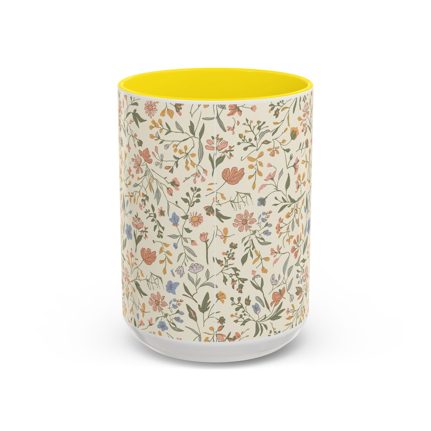 Floral Vintage Accent Coffee Mug  11/15oz