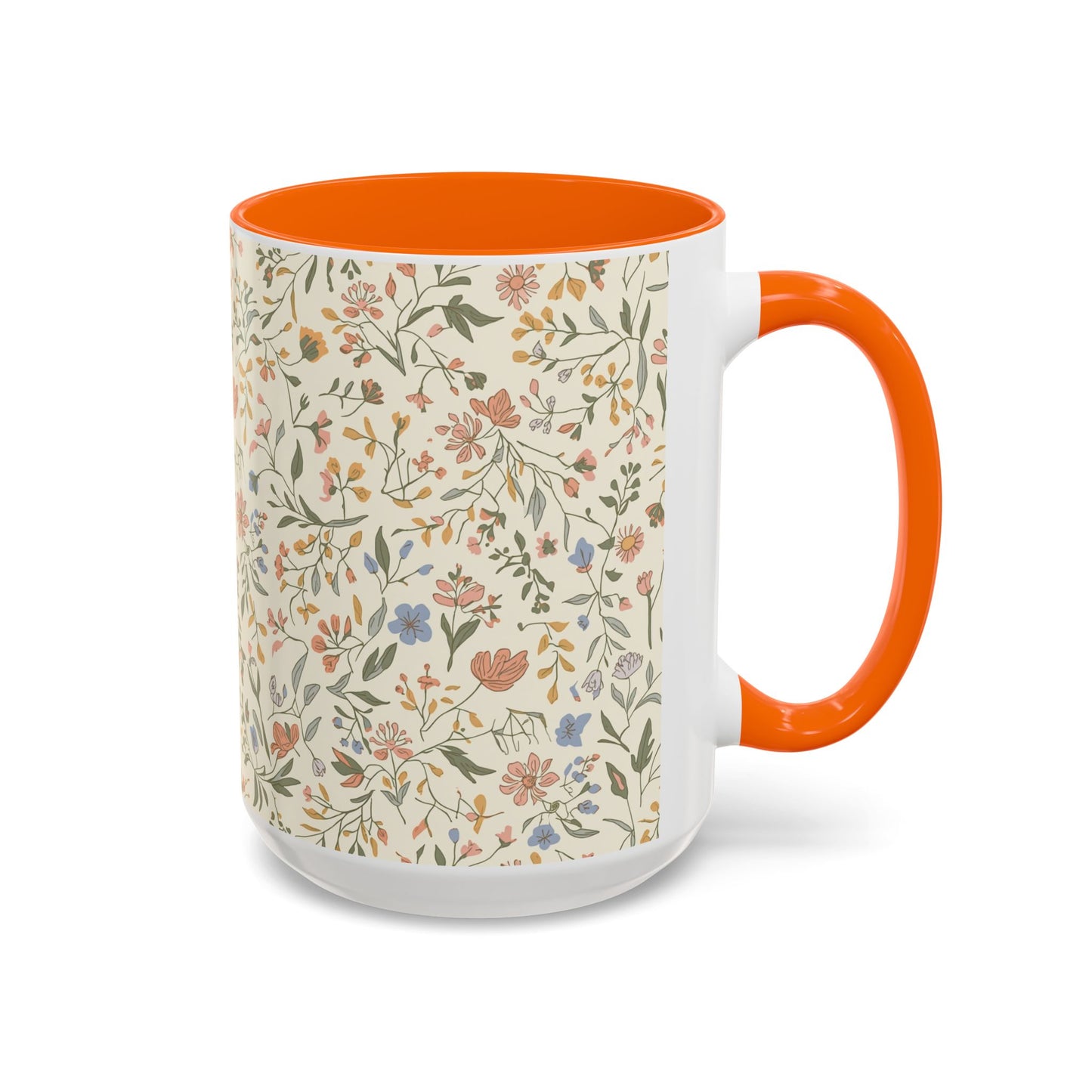 Floral Vintage Accent Coffee Mug  11/15oz