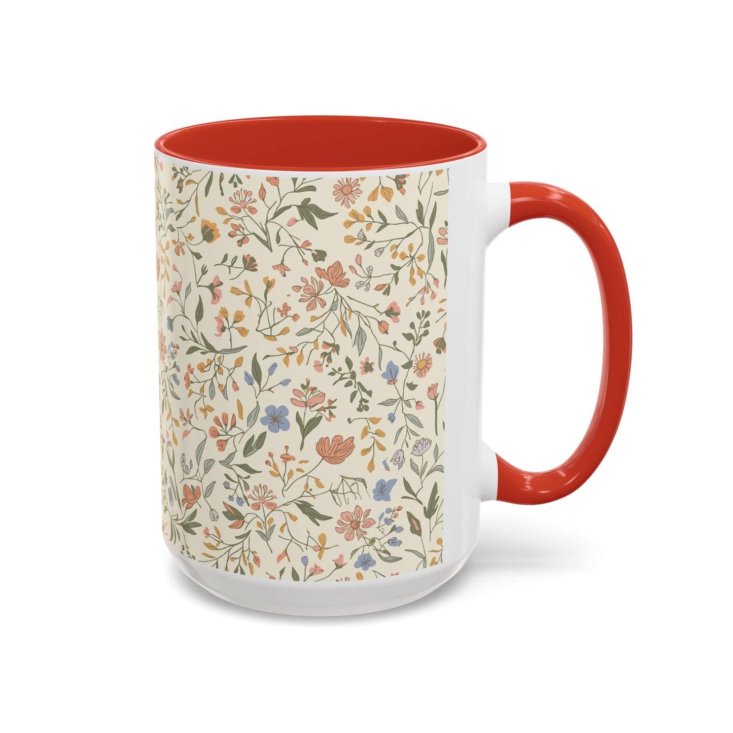Floral Vintage Accent Coffee Mug  11/15oz