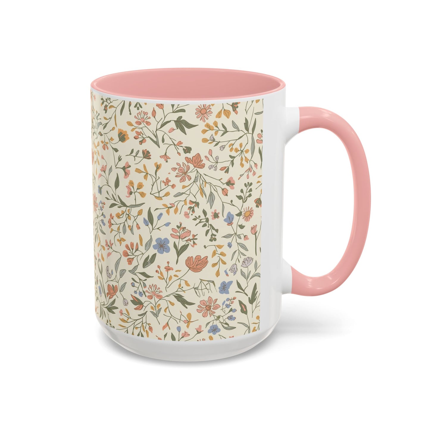 Floral Vintage Accent Coffee Mug  11/15oz