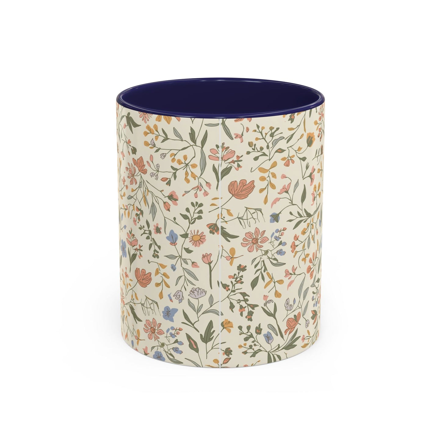 Floral Vintage Accent Coffee Mug  11/15oz