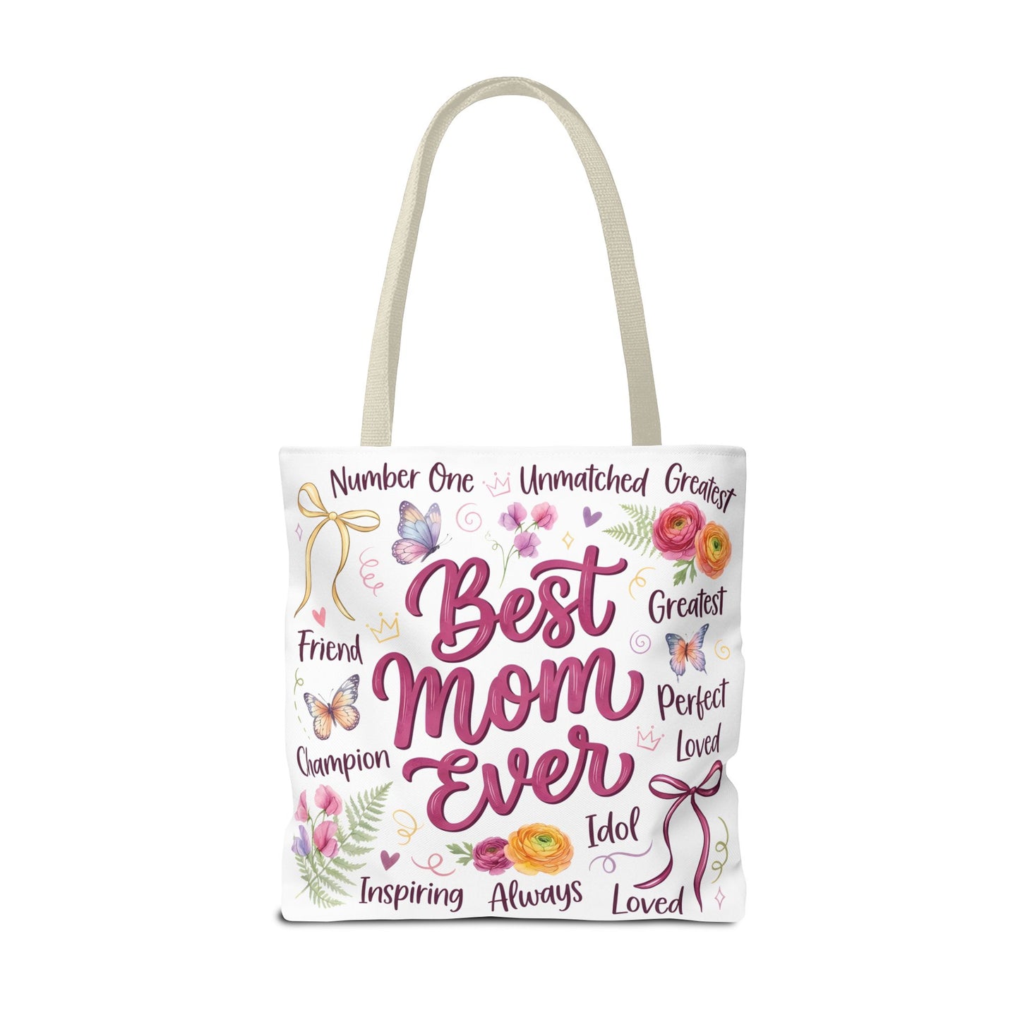 Best Mom Ever Tote Bag — Floral Mother's Day Gift Tote