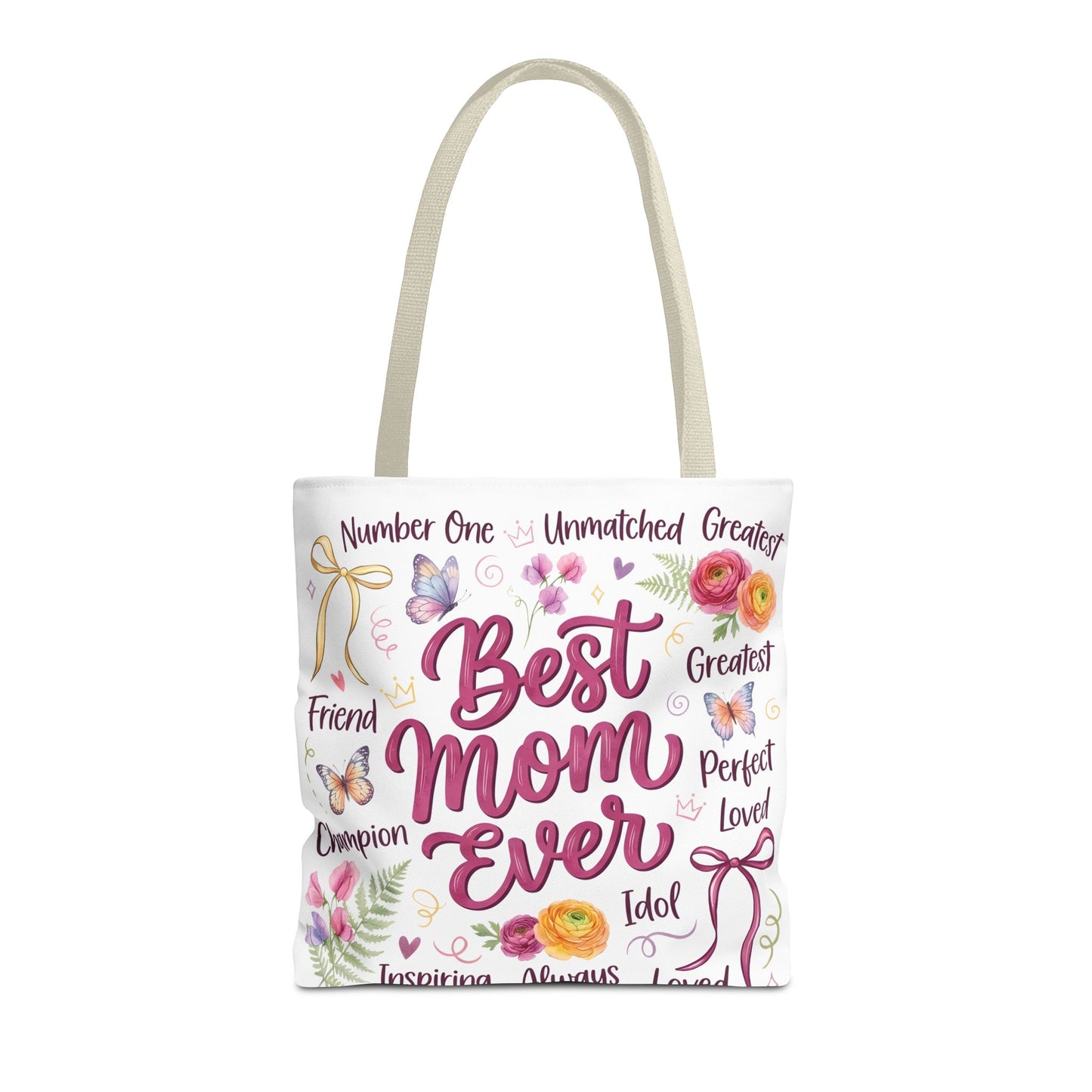 Best Mom Ever Tote Bag — Floral Mother's Day Gift Tote