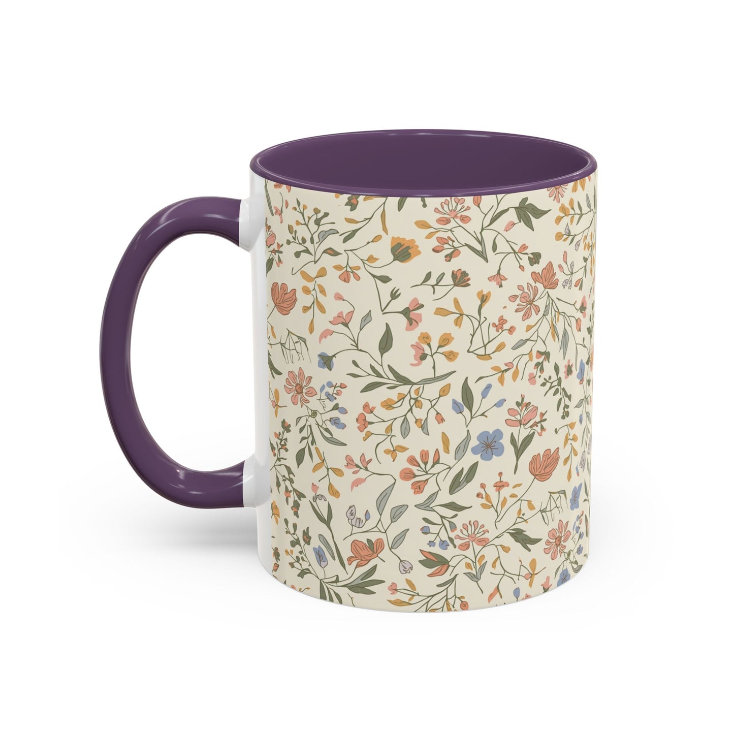 Floral Vintage Accent Coffee Mug  11/15oz
