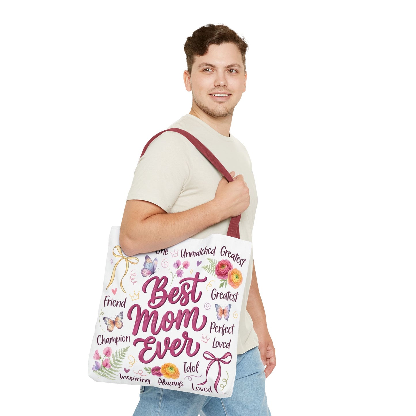 Best Mom Ever Tote Bag — Floral Mother's Day Gift Tote