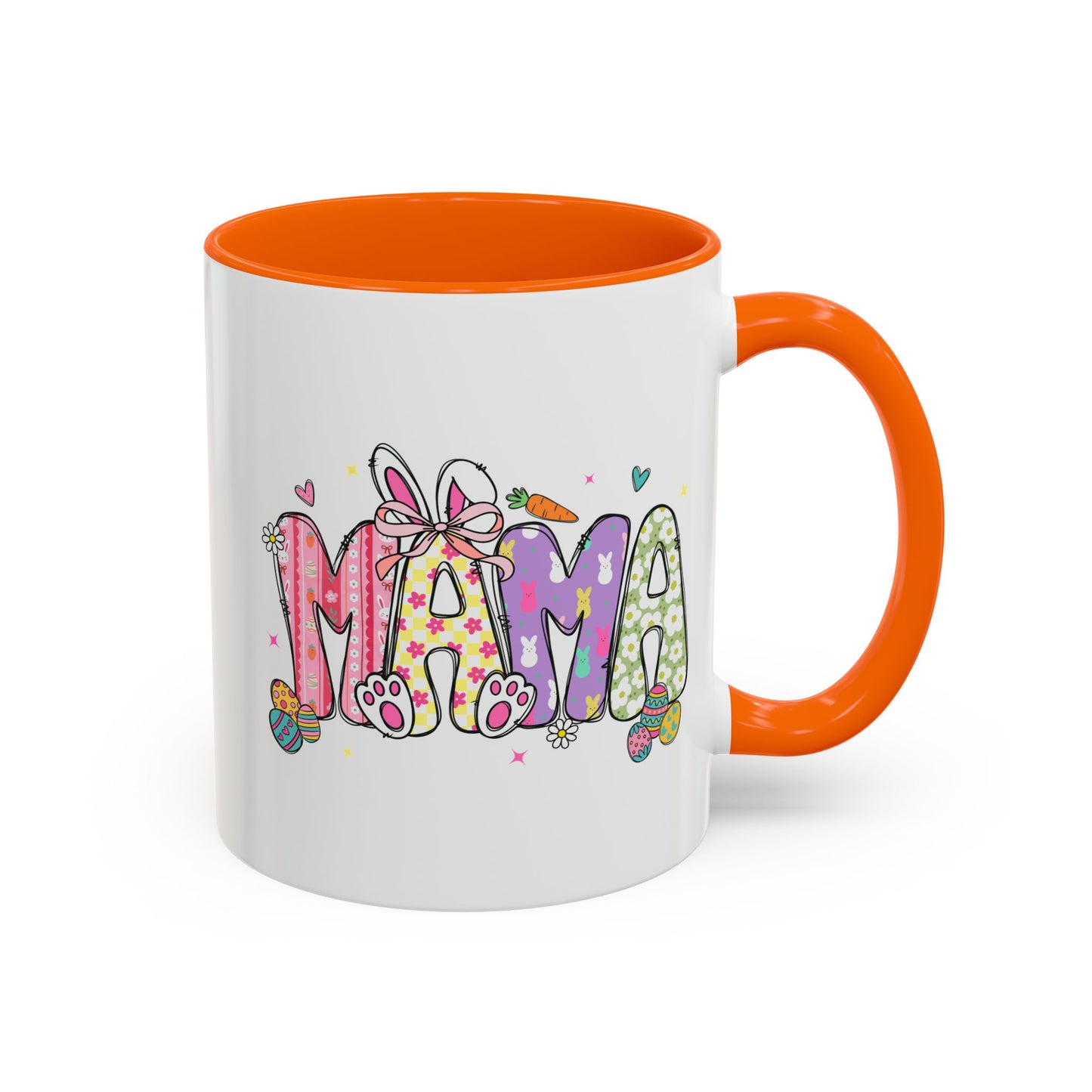 Cute Pastel Bunny & Floral Accent  Mug (11/15oz)