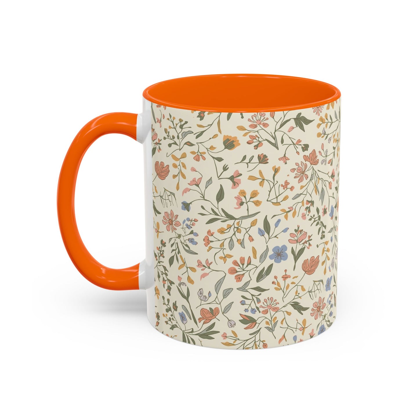 Floral Vintage Accent Coffee Mug  11/15oz