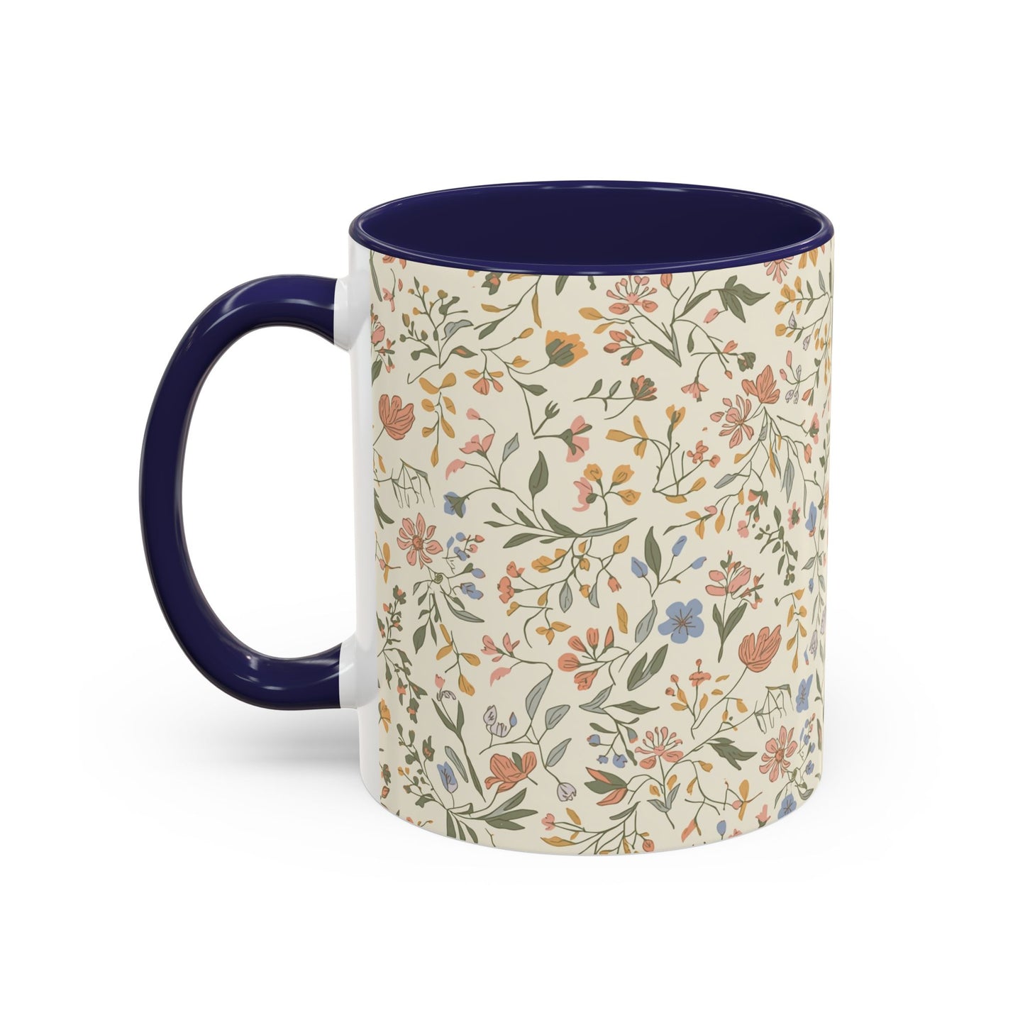 Floral Vintage Accent Coffee Mug  11/15oz