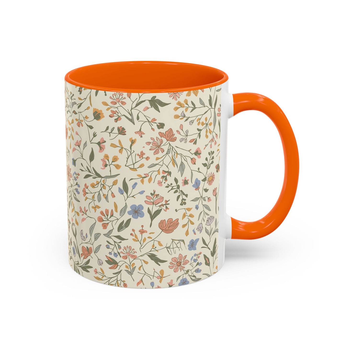 Floral Vintage Accent Coffee Mug  11/15oz