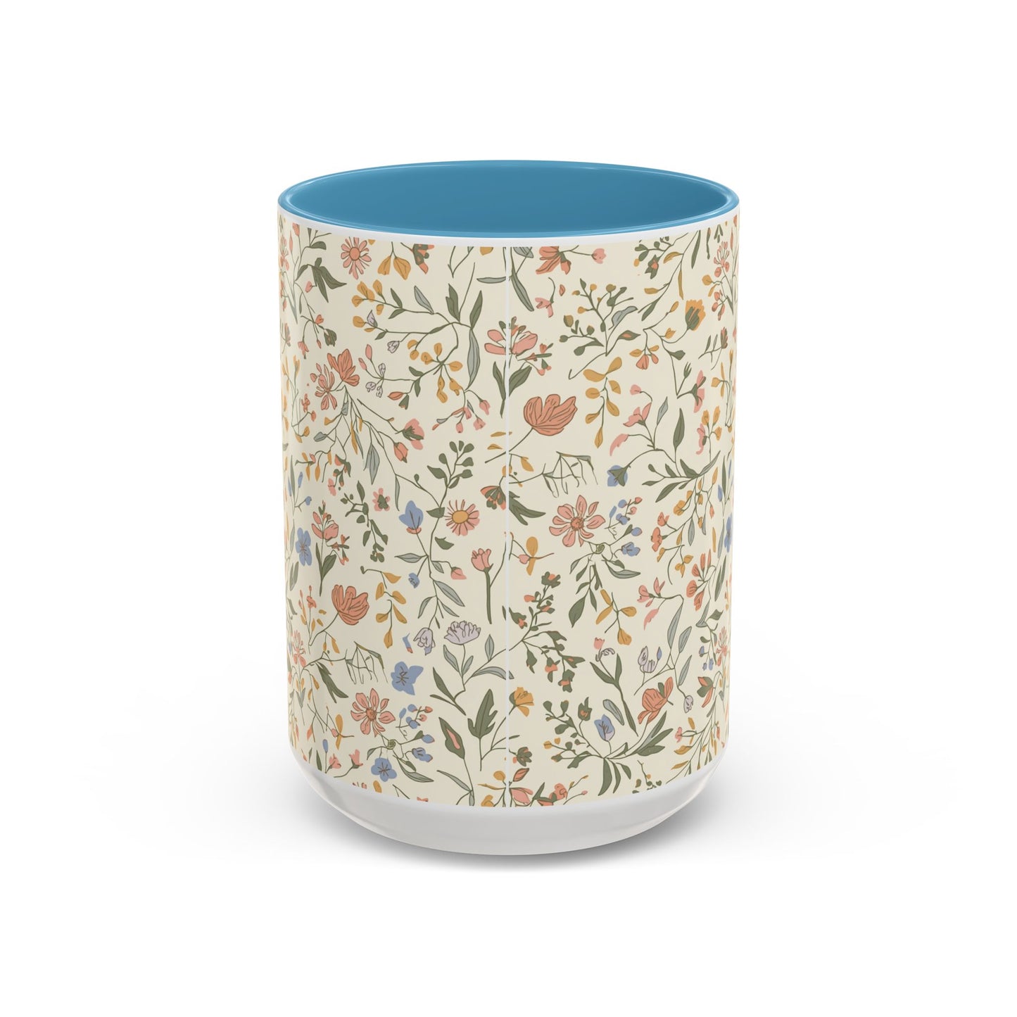 Floral Vintage Accent Coffee Mug  11/15oz