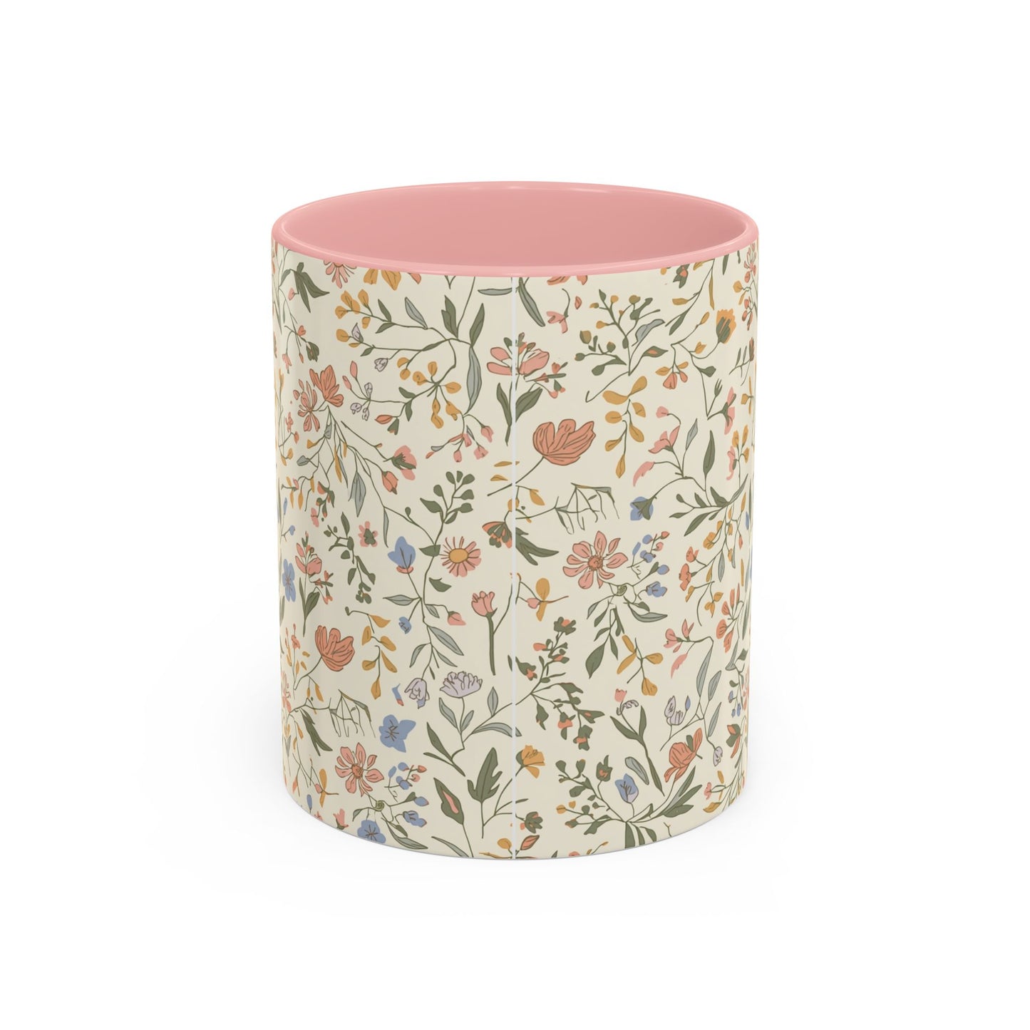 Floral Vintage Accent Coffee Mug  11/15oz