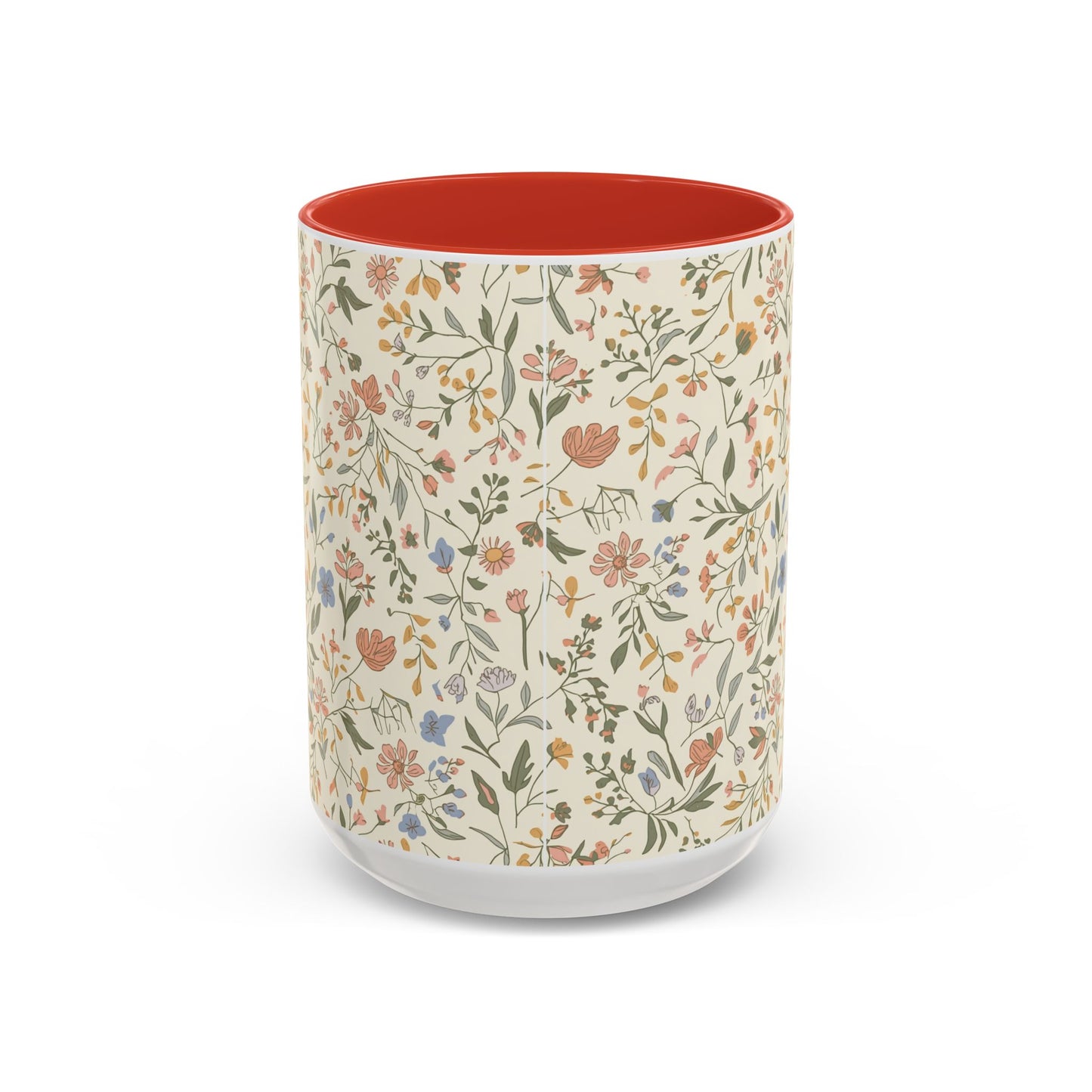 Floral Vintage Accent Coffee Mug  11/15oz