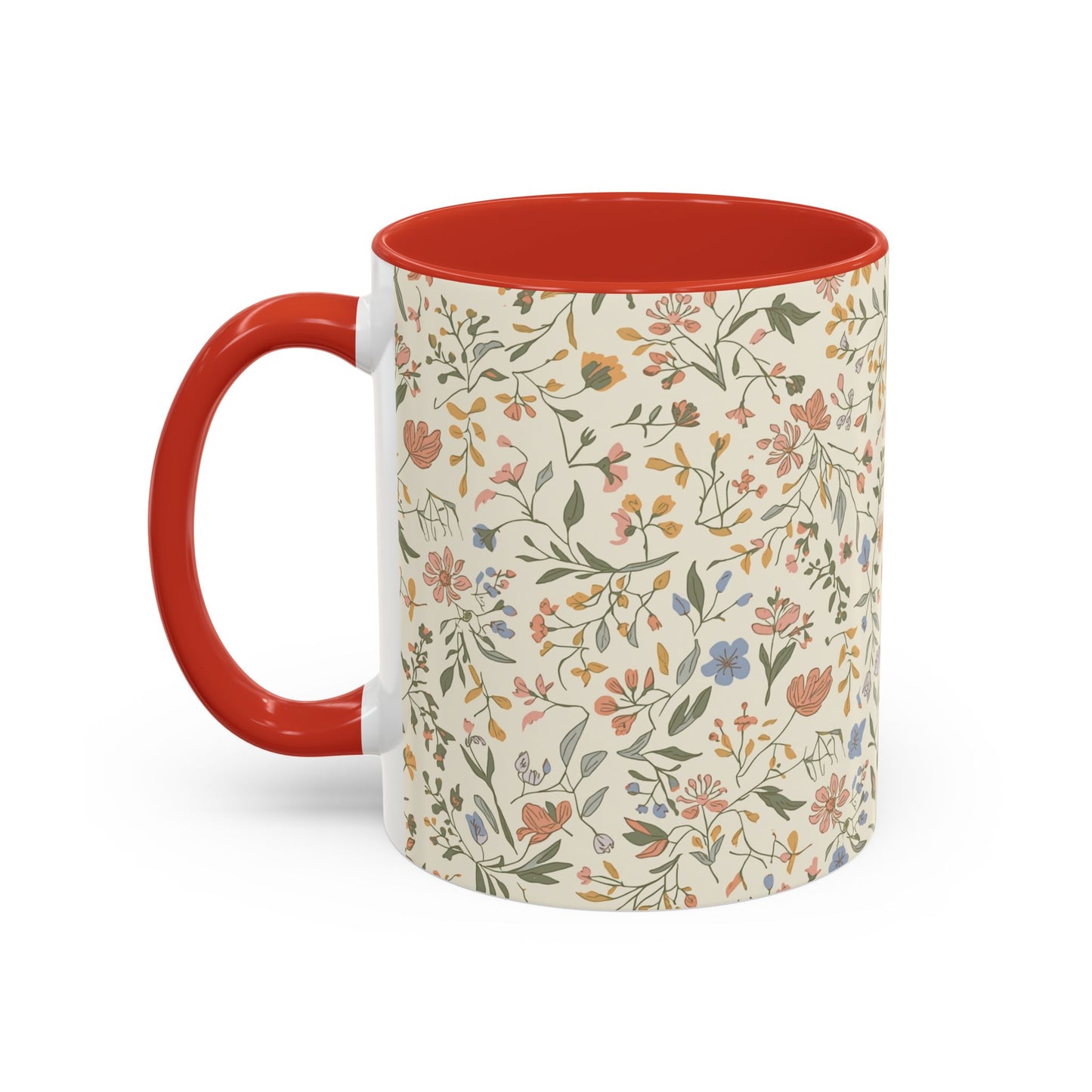 Floral Vintage Accent Coffee Mug  11/15oz