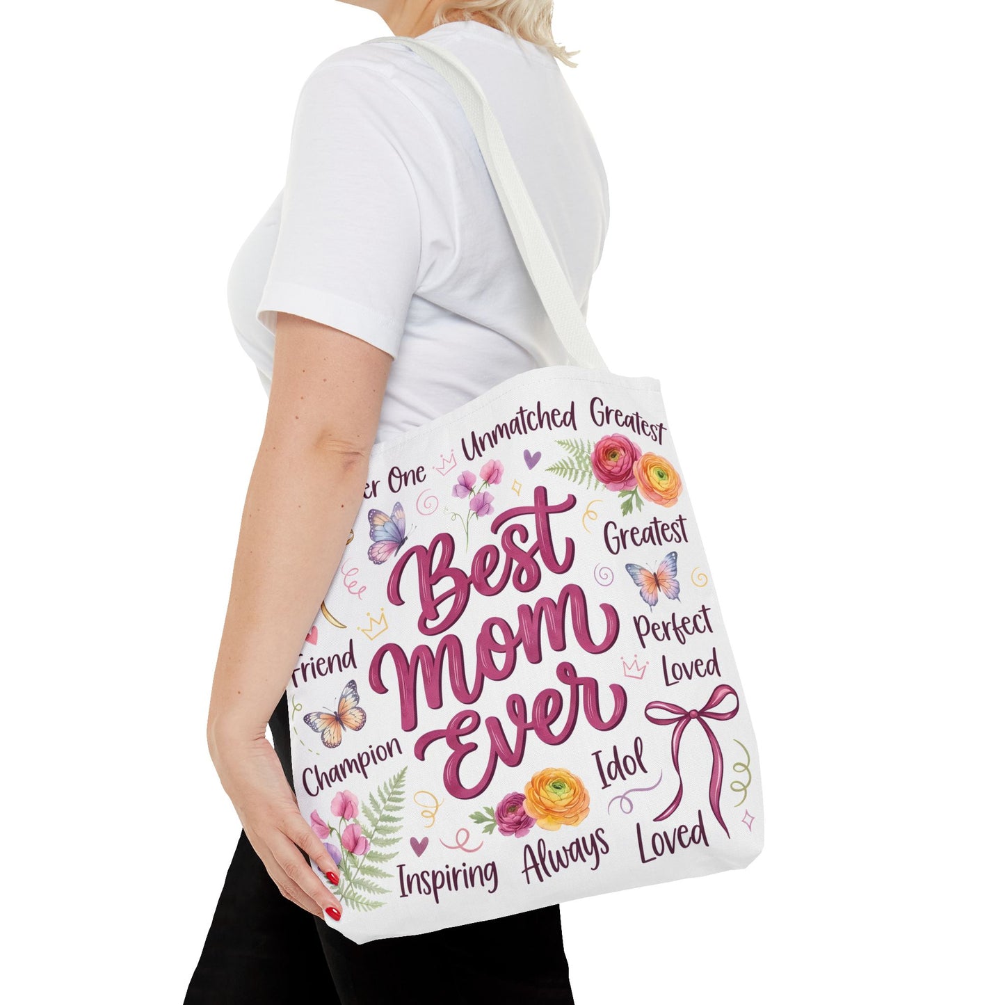 Best Mom Ever Tote Bag — Floral Mother's Day Gift Tote
