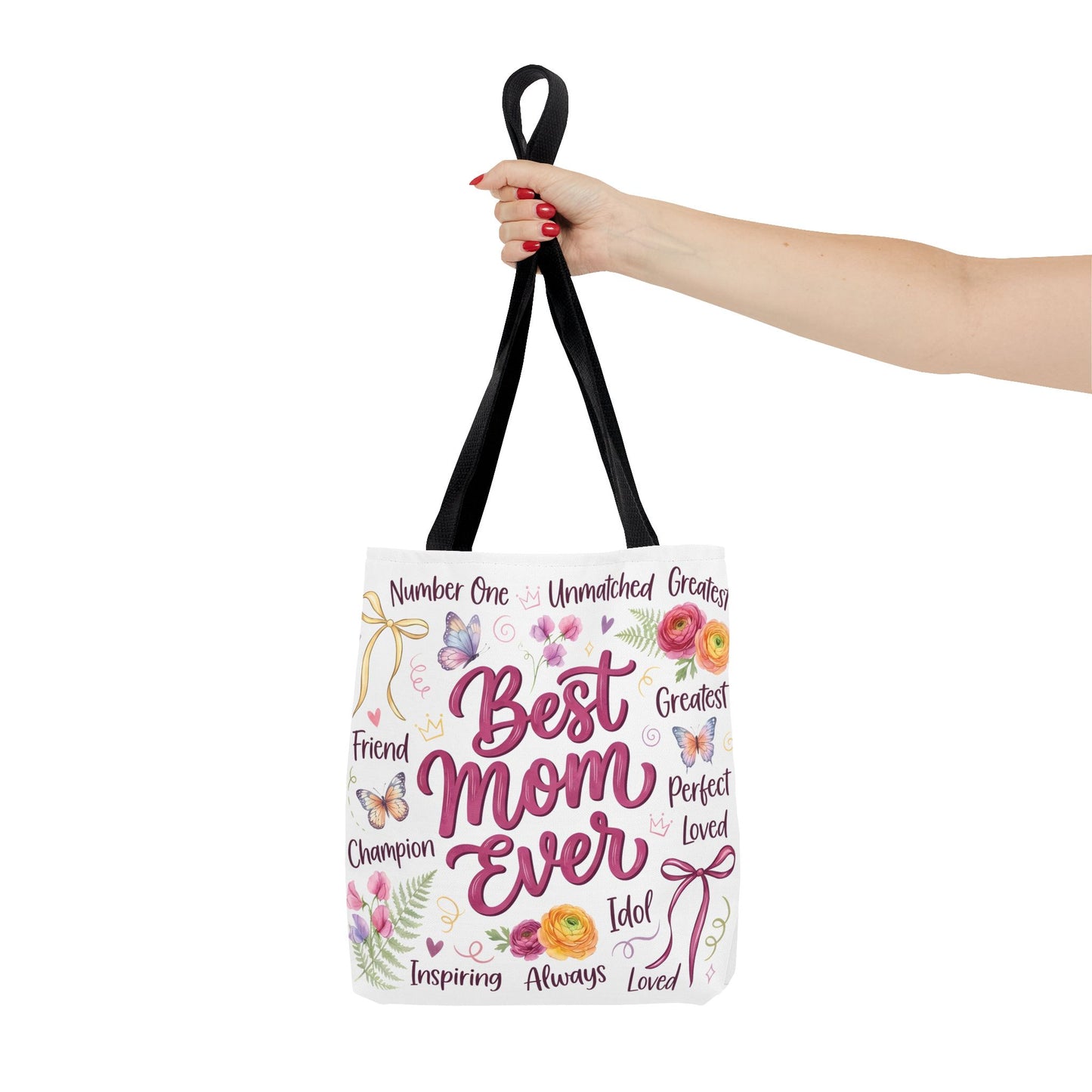 Best Mom Ever Tote Bag — Floral Mother's Day Gift Tote