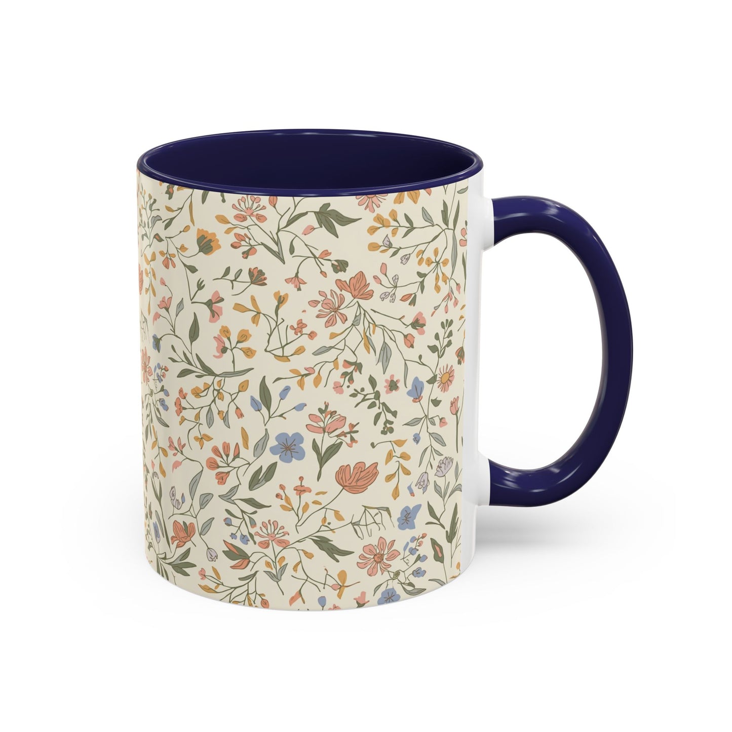 Floral Vintage Accent Coffee Mug  11/15oz