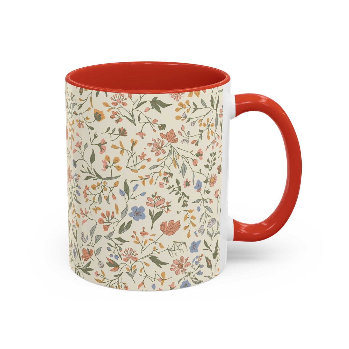 Floral Vintage Accent Coffee Mug  11/15oz