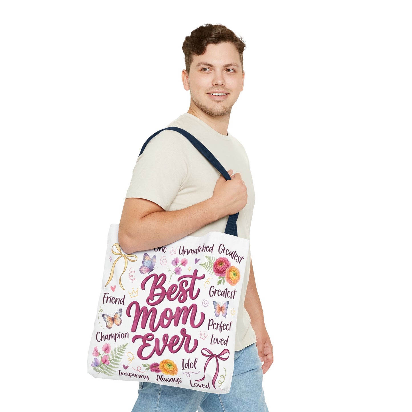 Best Mom Ever Tote Bag — Floral Mother's Day Gift Tote