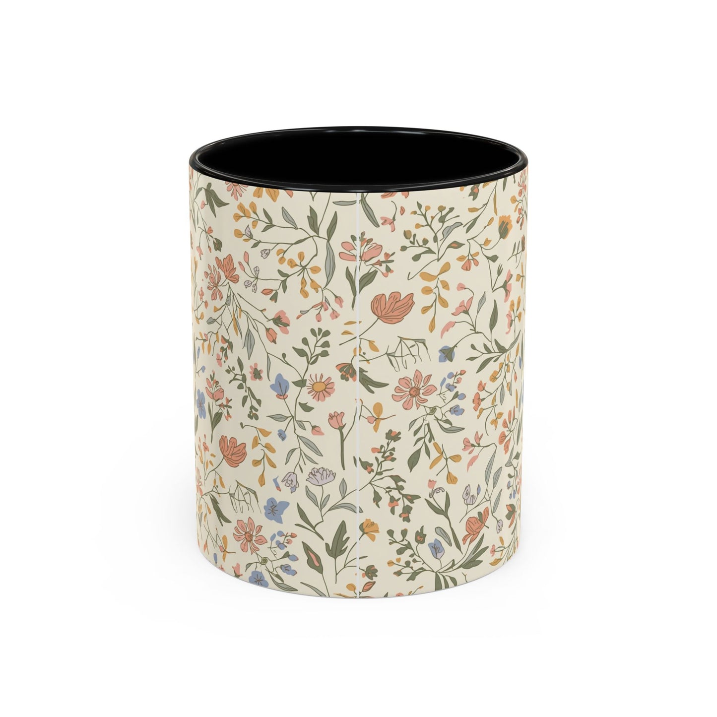 Floral Vintage Accent Coffee Mug  11/15oz