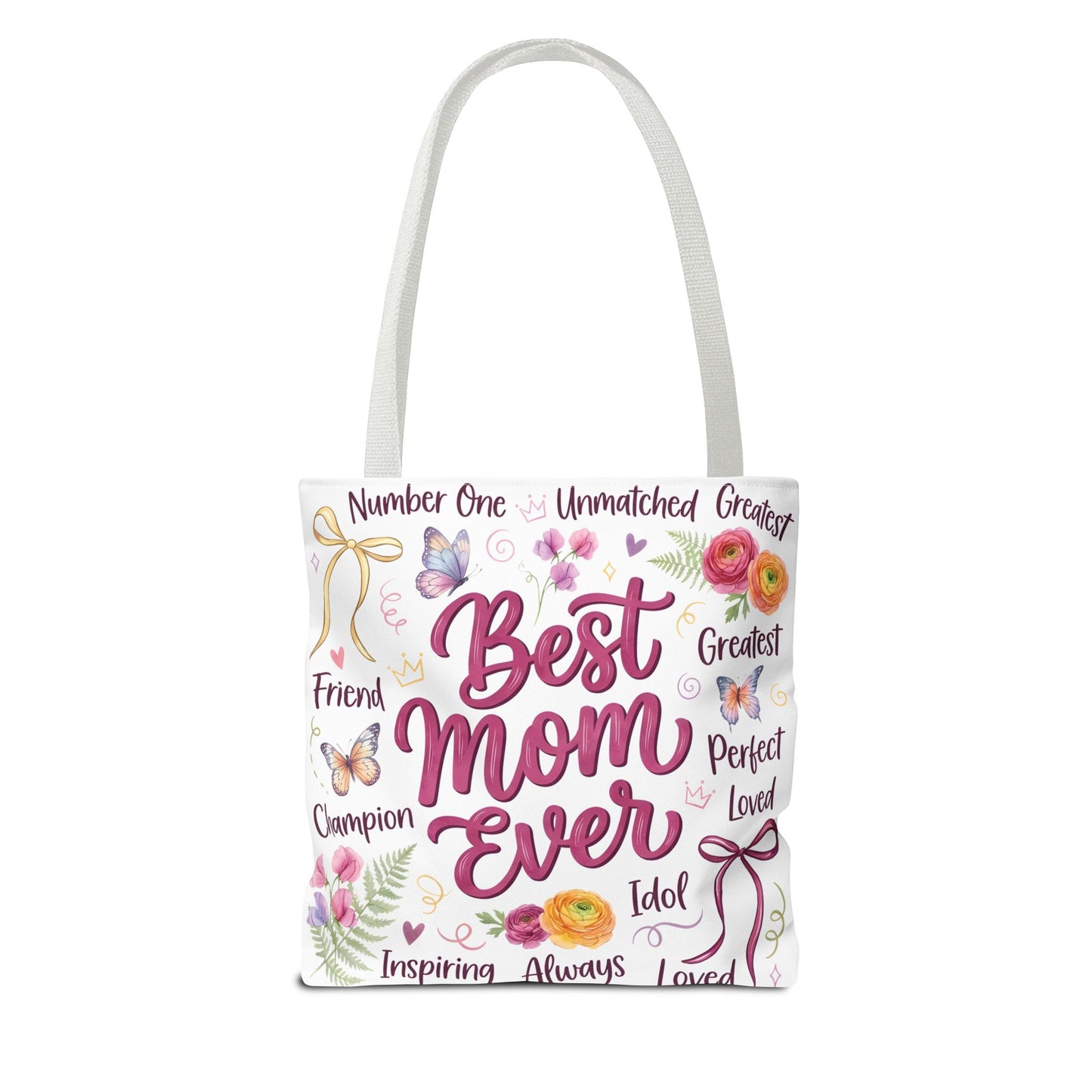 Best Mom Ever Tote Bag — Floral Mother's Day Gift Tote