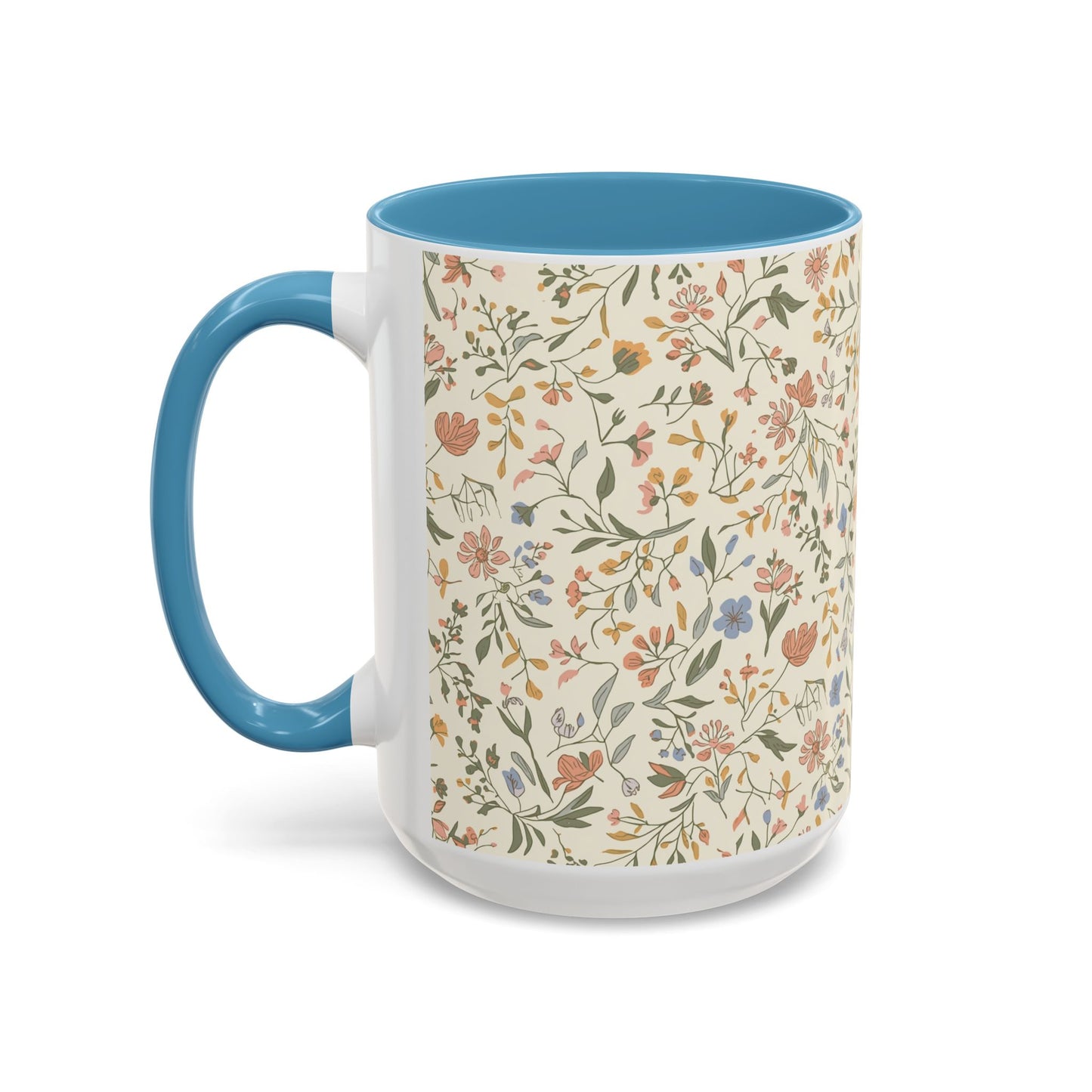 Floral Vintage Accent Coffee Mug  11/15oz