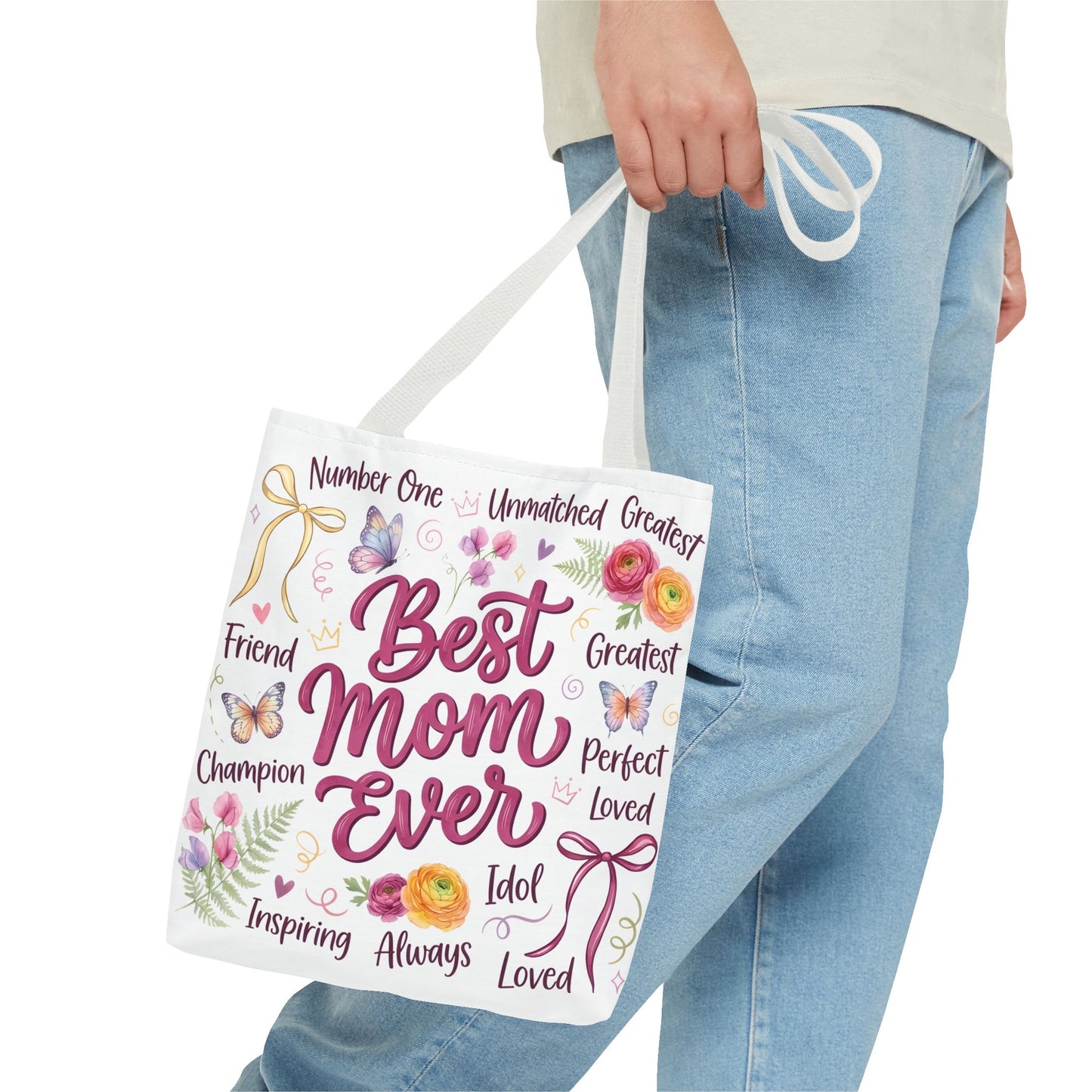 Best Mom Ever Tote Bag — Floral Mother's Day Gift Tote