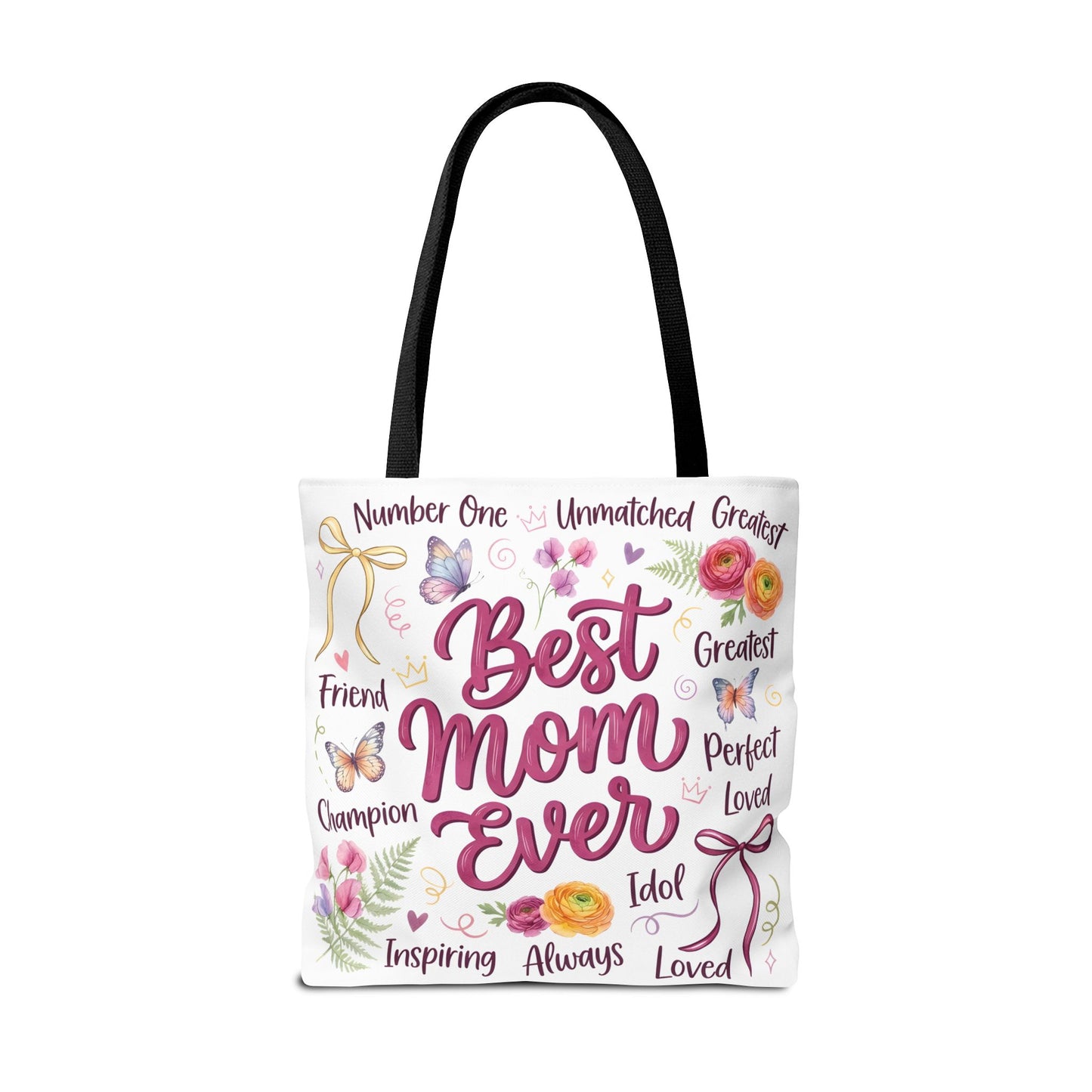Best Mom Ever Tote Bag — Floral Mother's Day Gift Tote