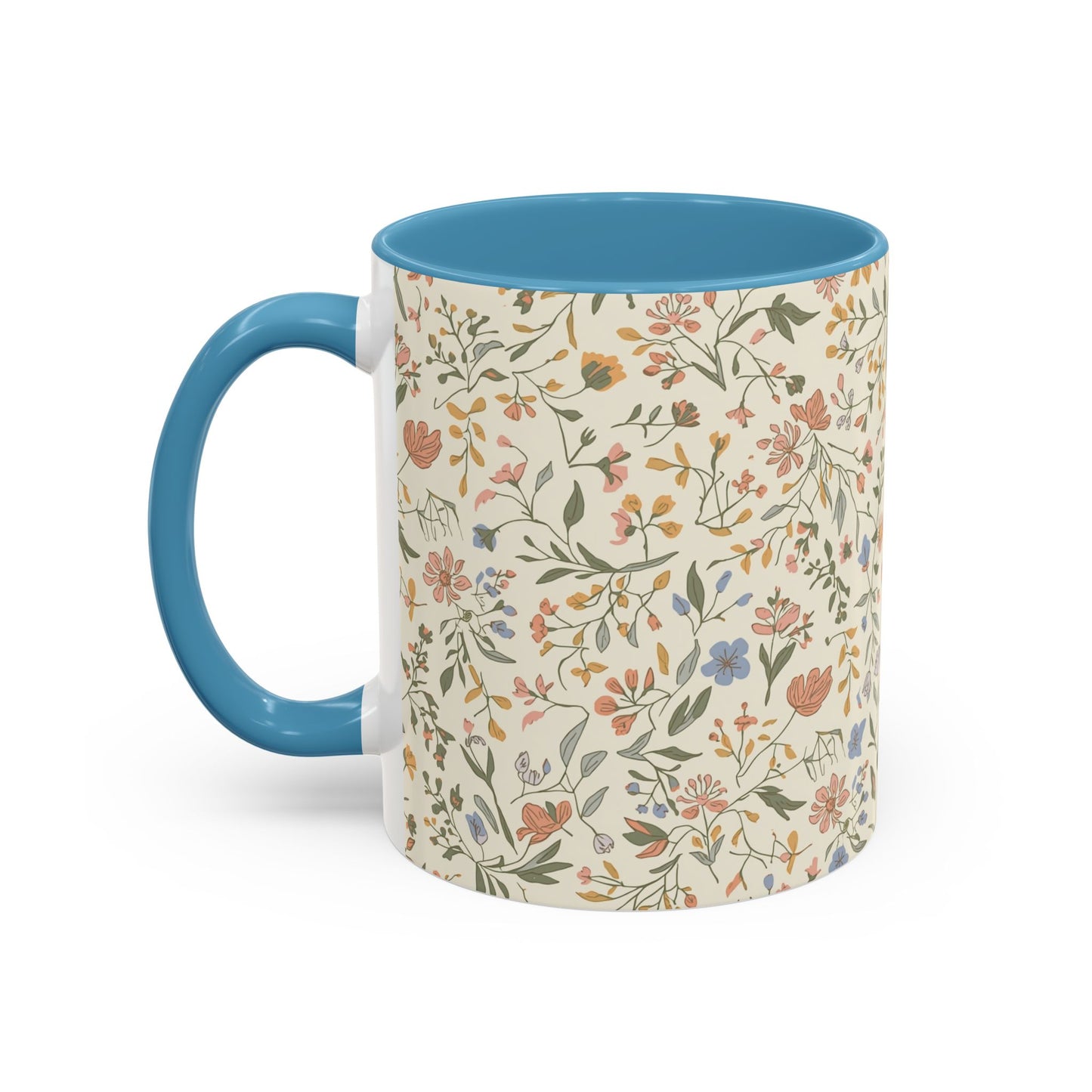 Floral Vintage Accent Coffee Mug  11/15oz