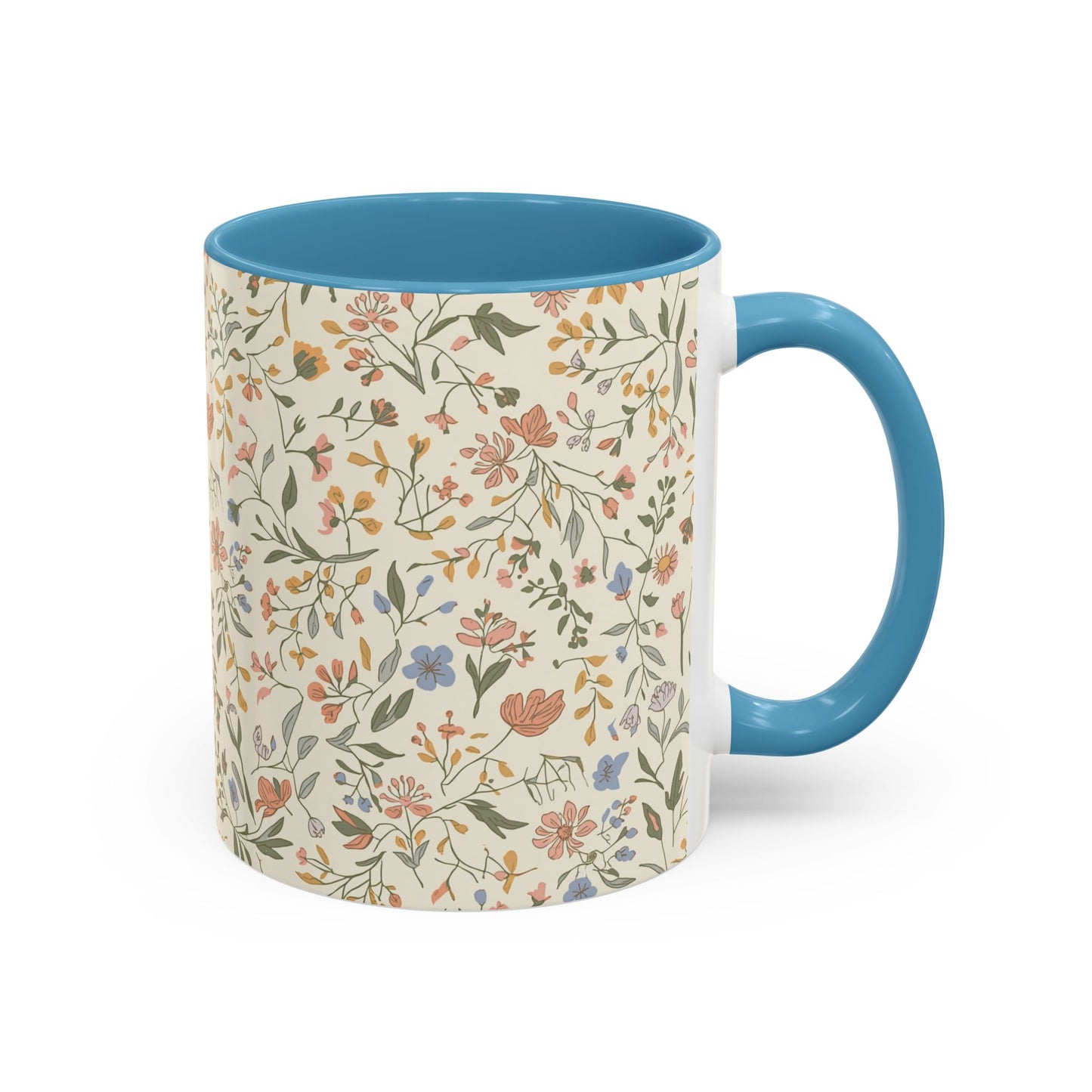 Floral Vintage Accent Coffee Mug  11/15oz