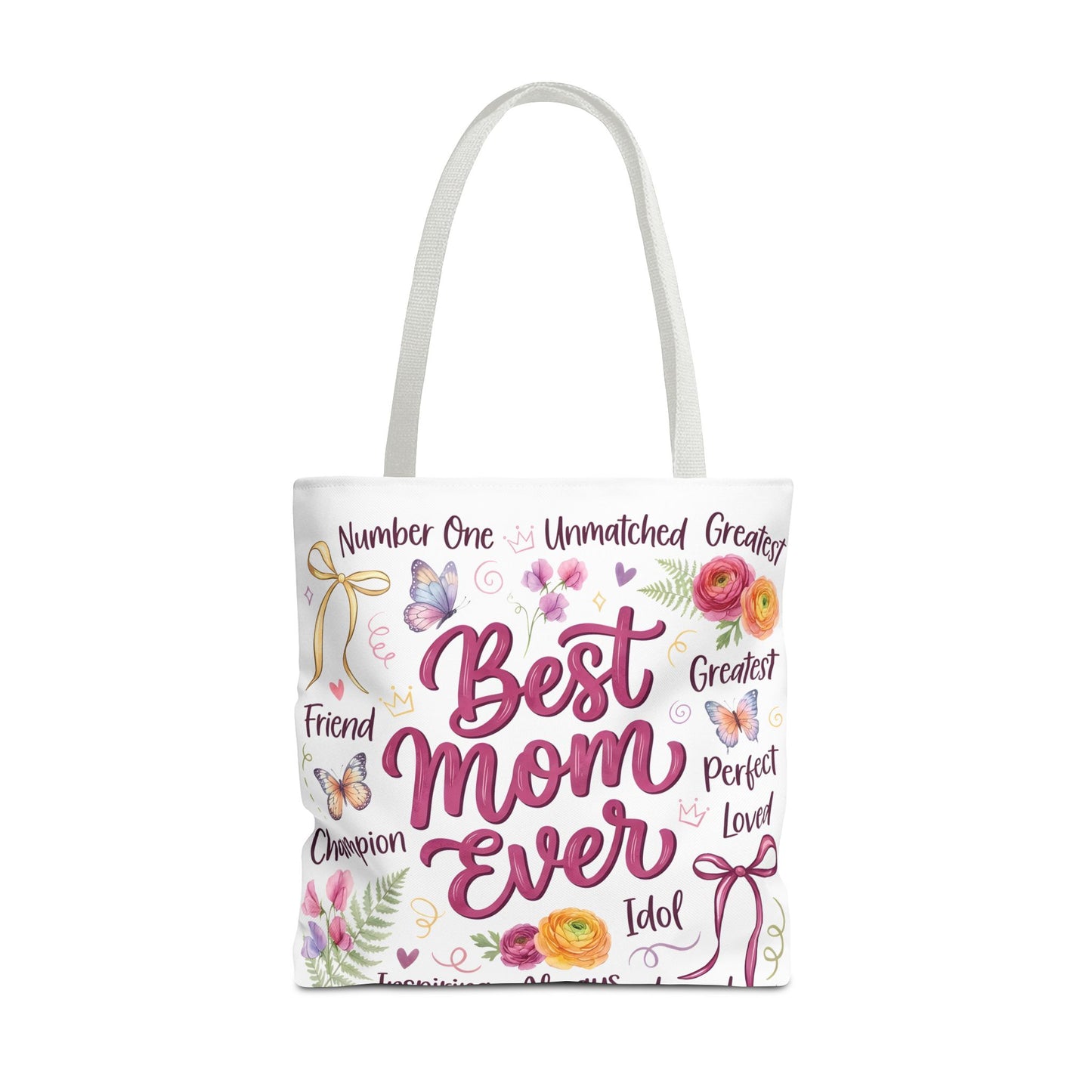 Best Mom Ever Tote Bag — Floral Mother's Day Gift Tote