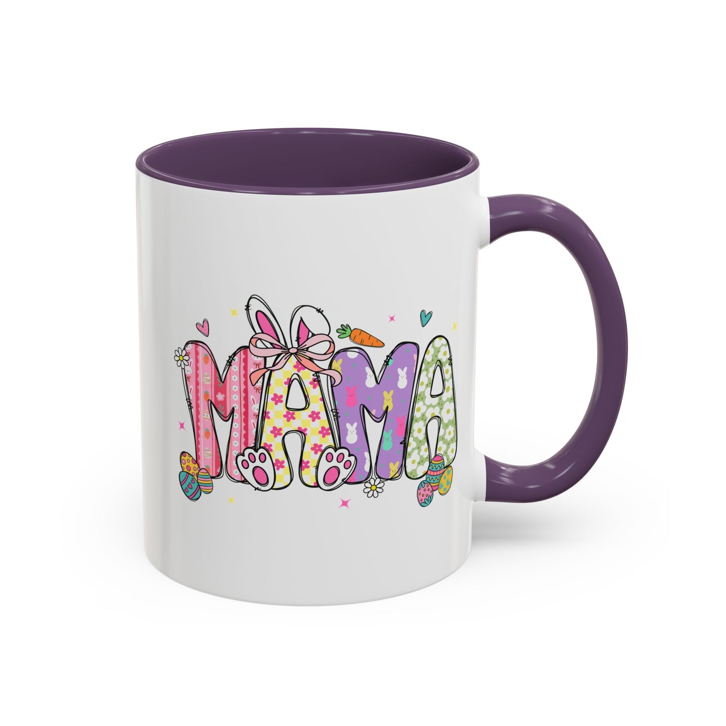 Cute Pastel Bunny & Floral Accent  Mug (11/15oz)