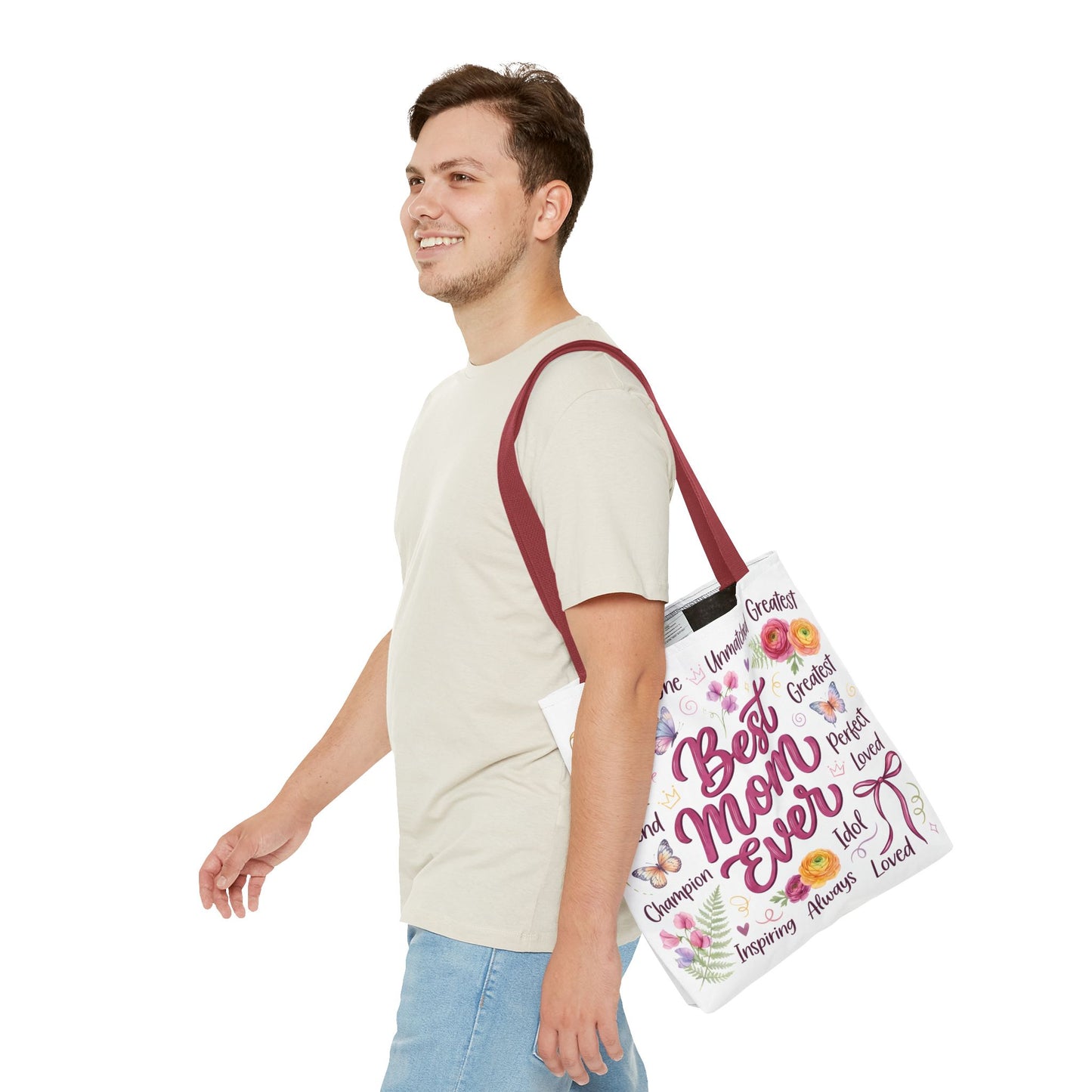 Best Mom Ever Tote Bag — Floral Mother's Day Gift Tote
