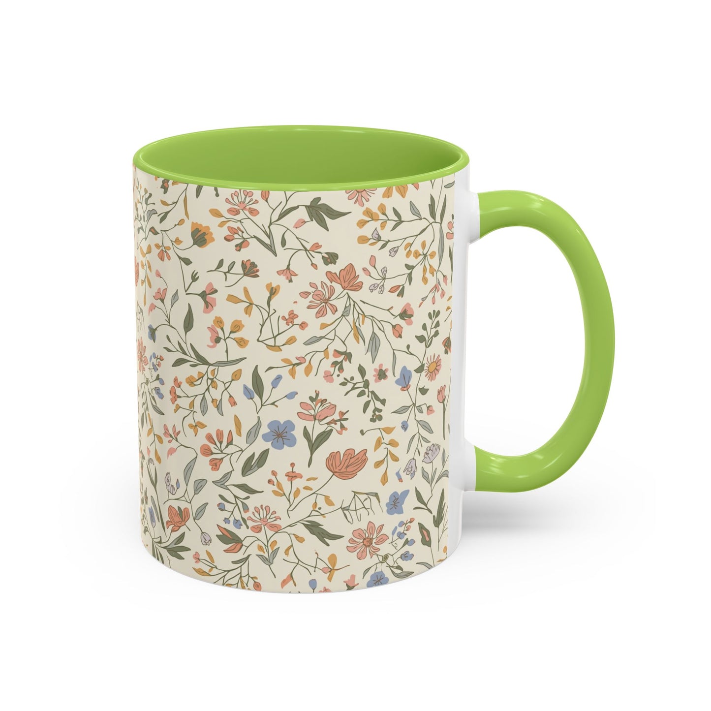Floral Vintage Accent Coffee Mug  11/15oz