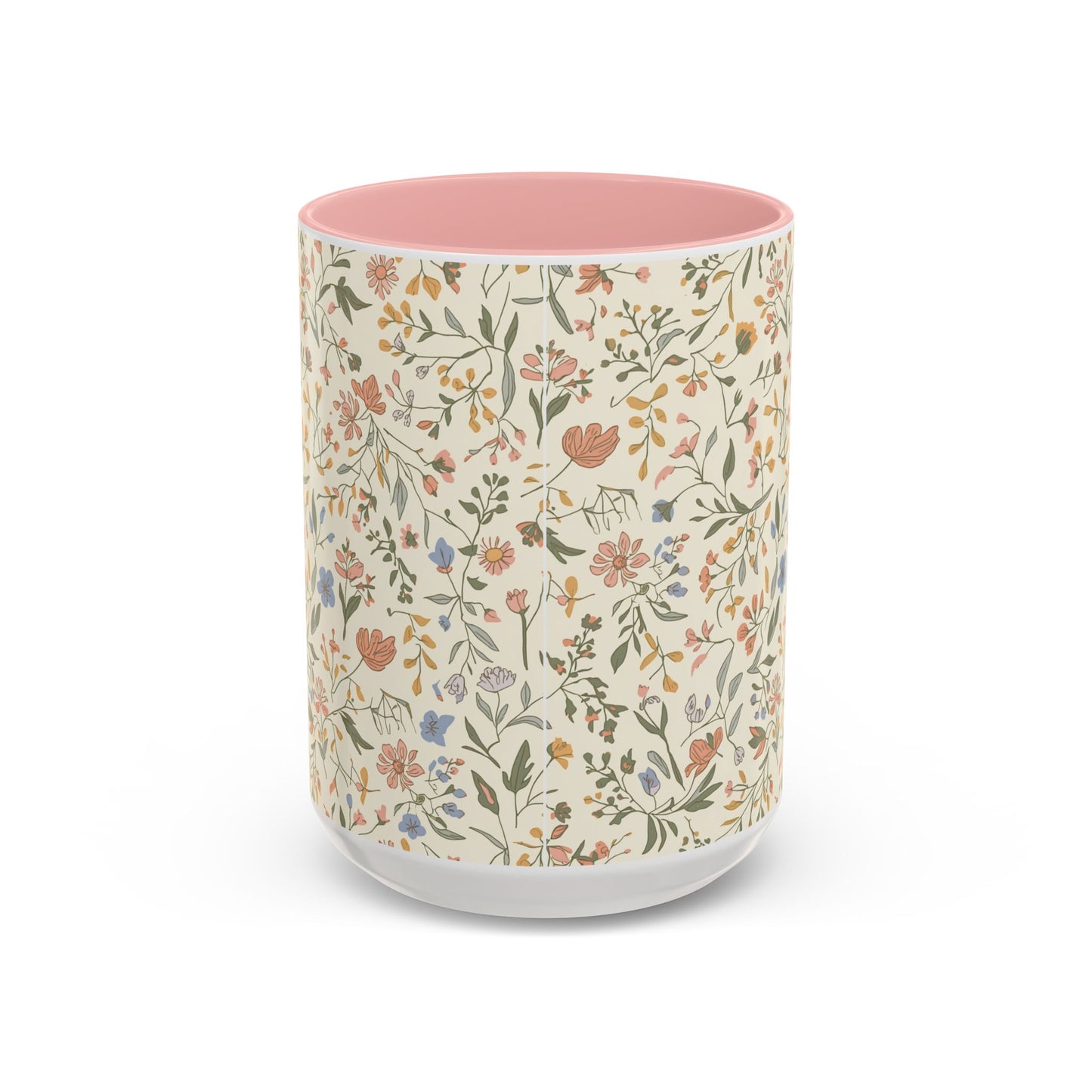 Floral Vintage Accent Coffee Mug  11/15oz
