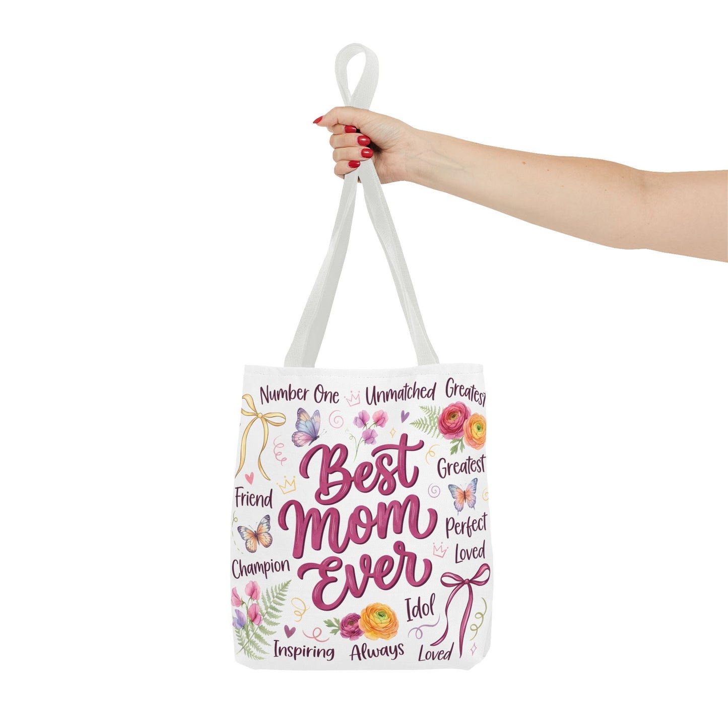 Best Mom Ever Tote Bag — Floral Mother's Day Gift Tote